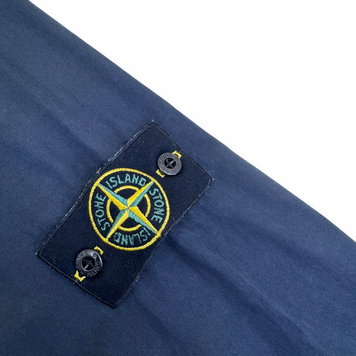 STONE ISLAND GARMENT DYED POCKET ZIP-UP OVERSHIRT NAVY XL