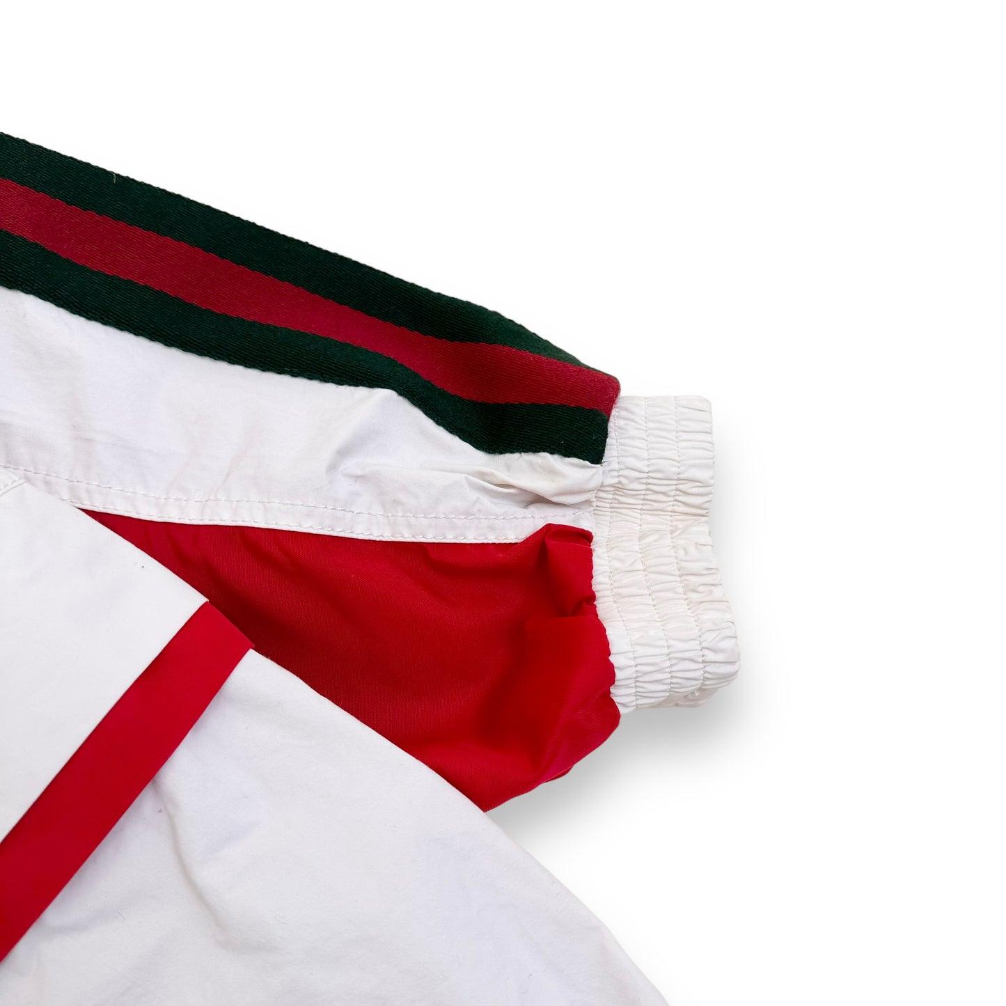 GUCCI COTTON CANVAS WINDBREAKER JACKET WHITE S