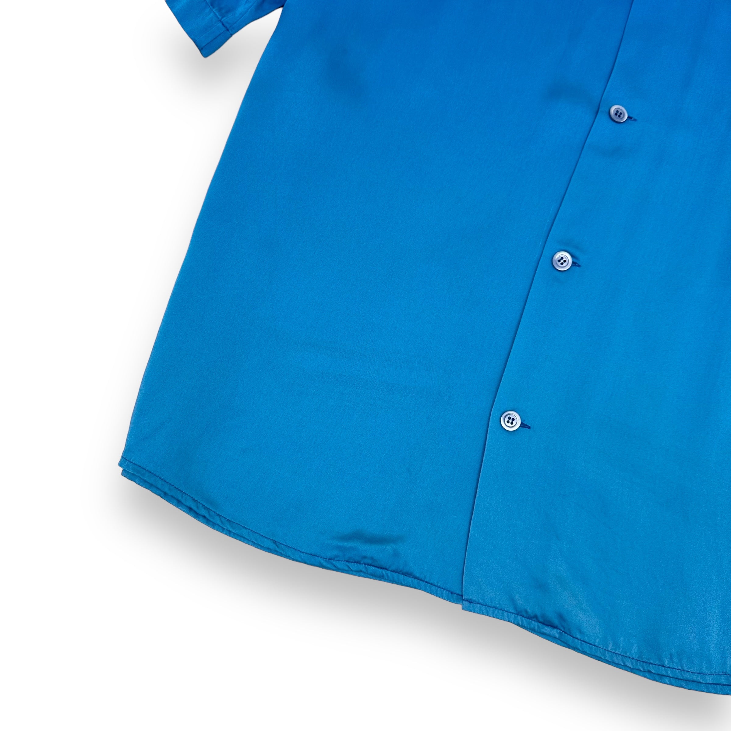 ACNE STUDIOS STATUE PRINT VISCOSE SHIRT BLUE L
