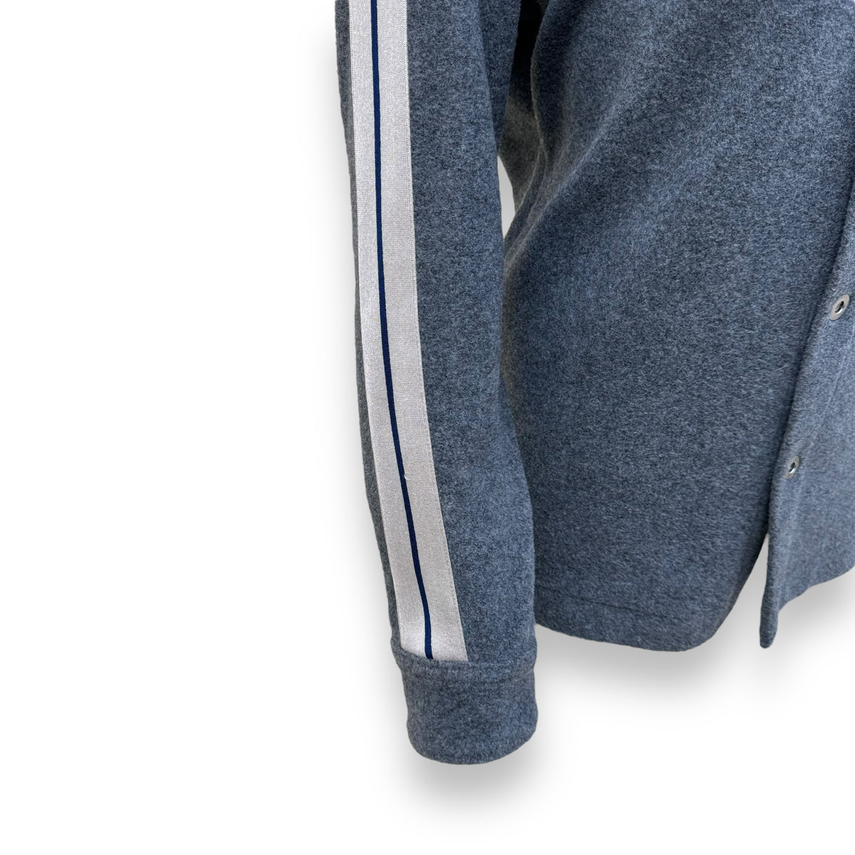 PALM ANGELS WOOL TRACK SHIRT GREY M