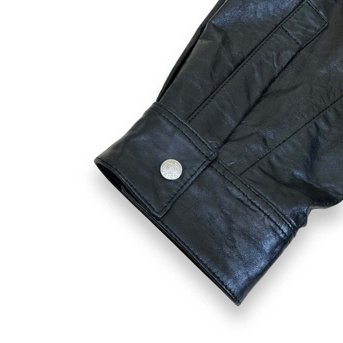 ACNE STUDIOS OVERSIZED LEATHER SHIRT JACKET BLACK M