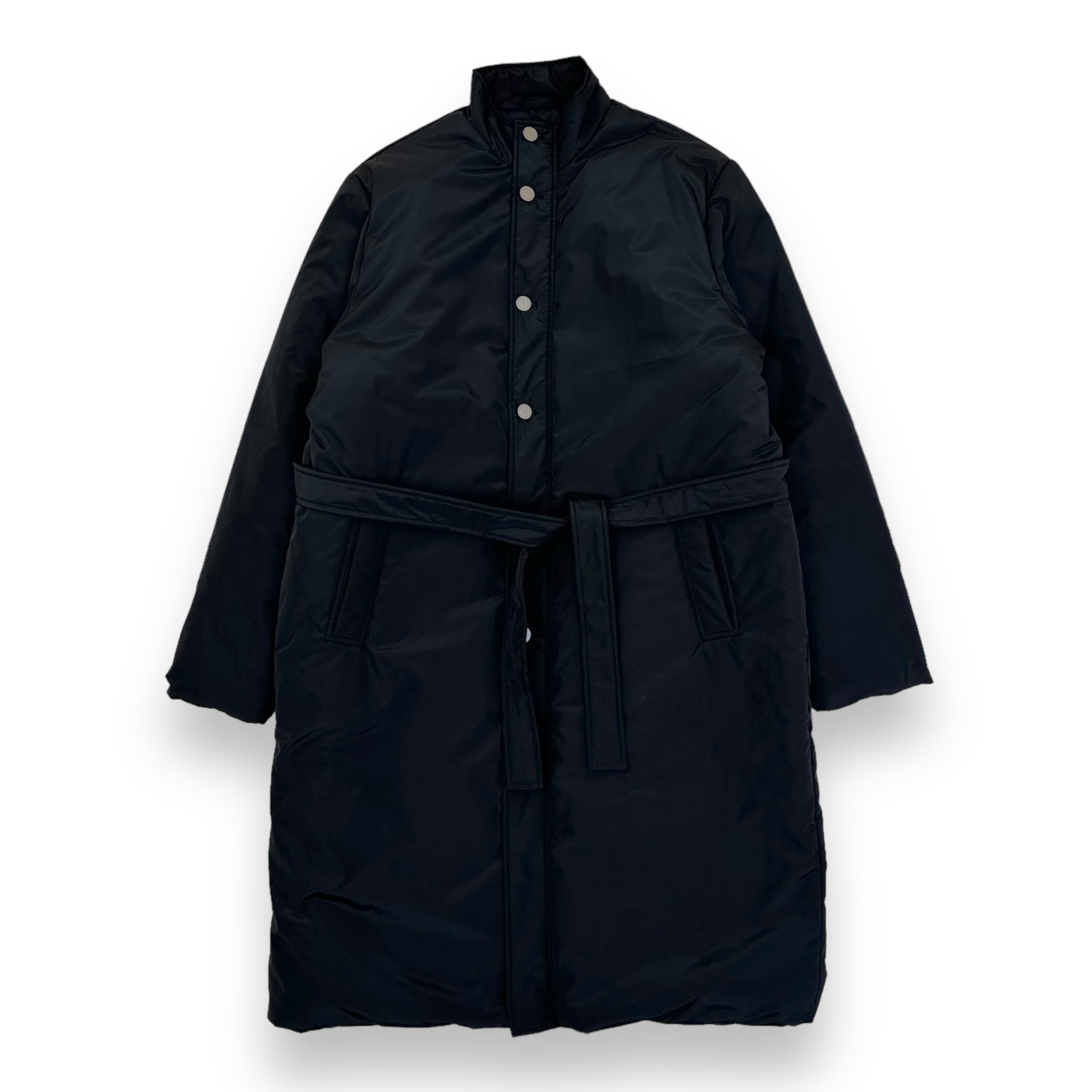 HAN KJØBENHAVN NYLON PADDED LOGO BUTTON COAT BLACK XL