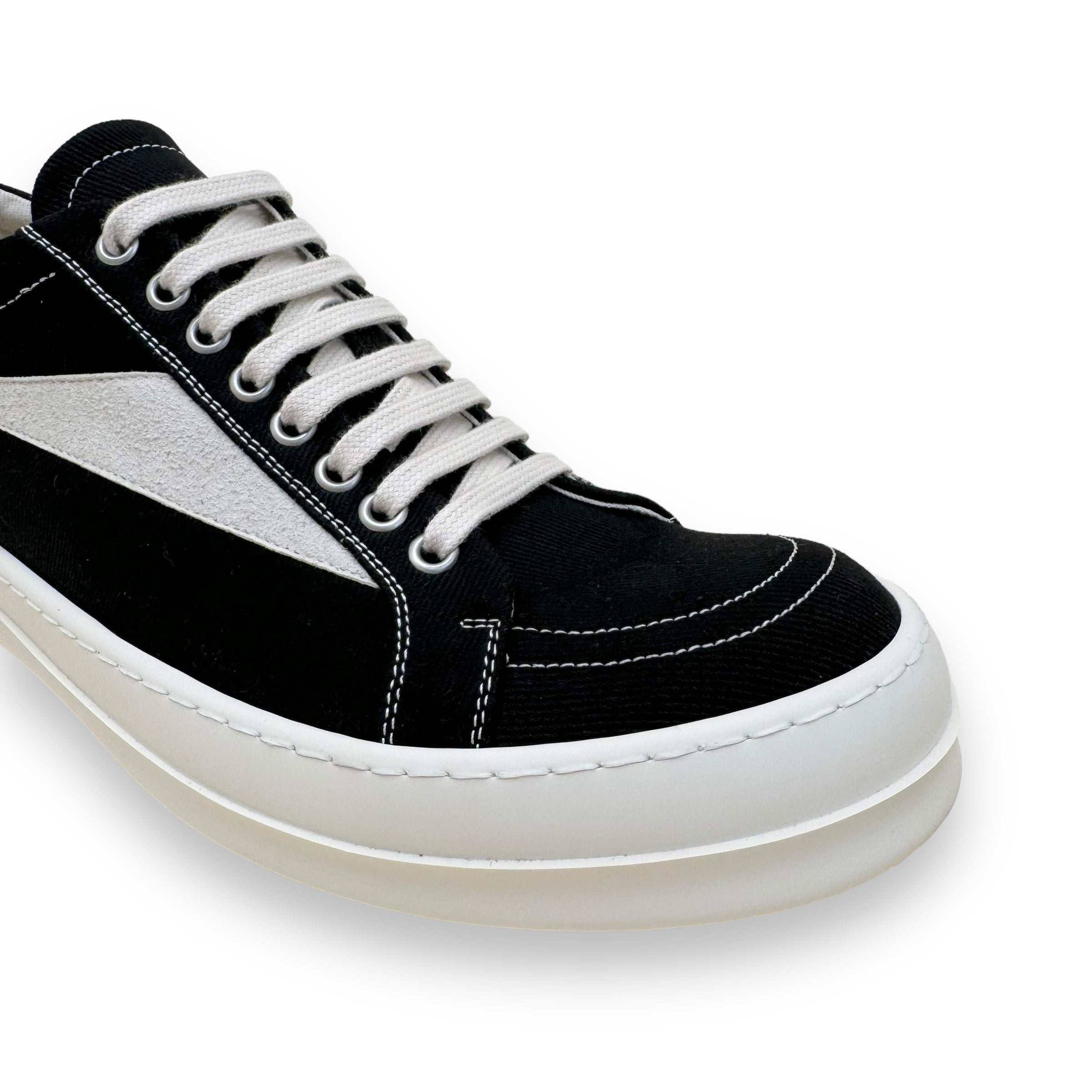 RICK OWENS DRKSHDW LOW TOP SNEAKER BLACK / WHITE UK10