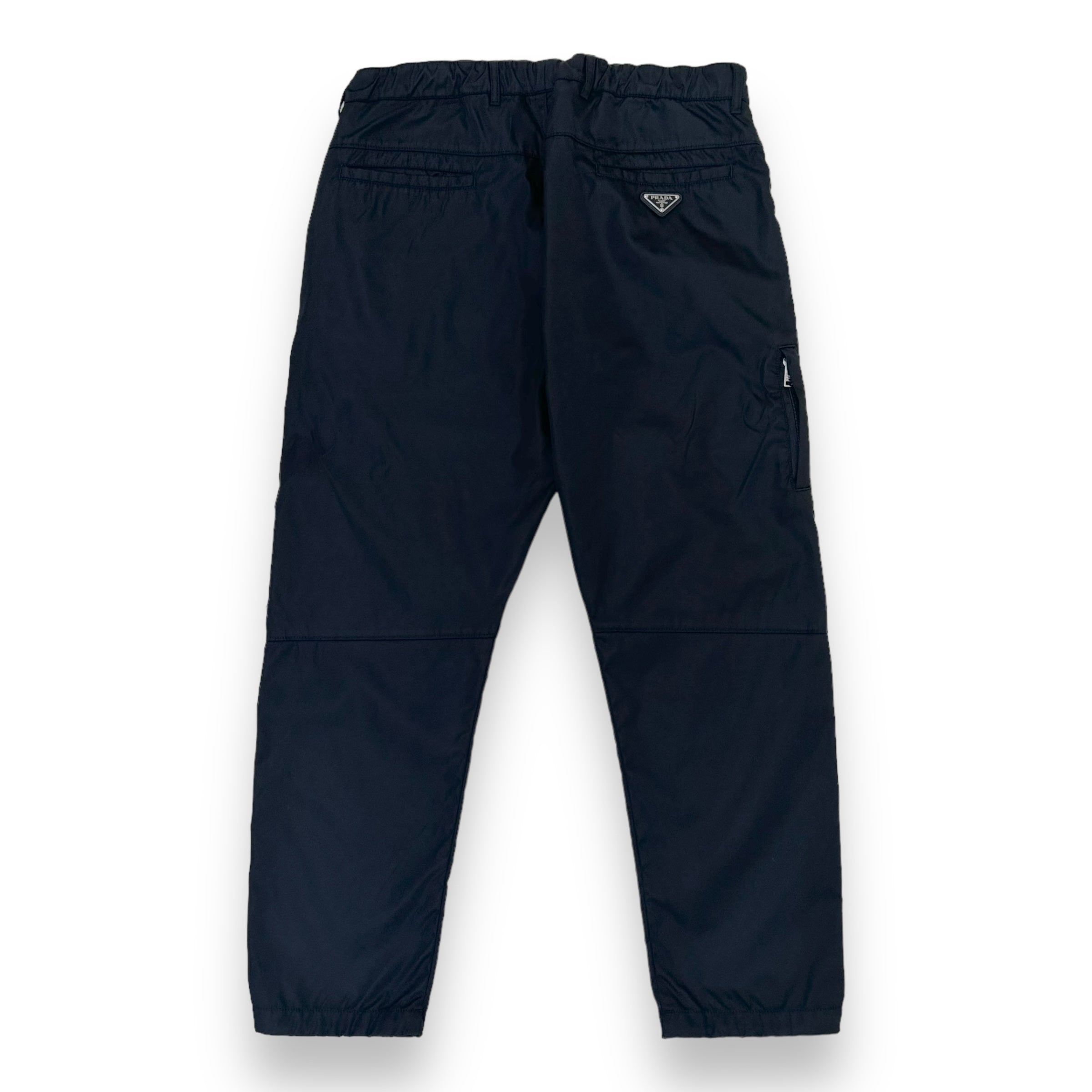 PRADA RE-NYLON GABARDINE TROUSERS BLACK XL