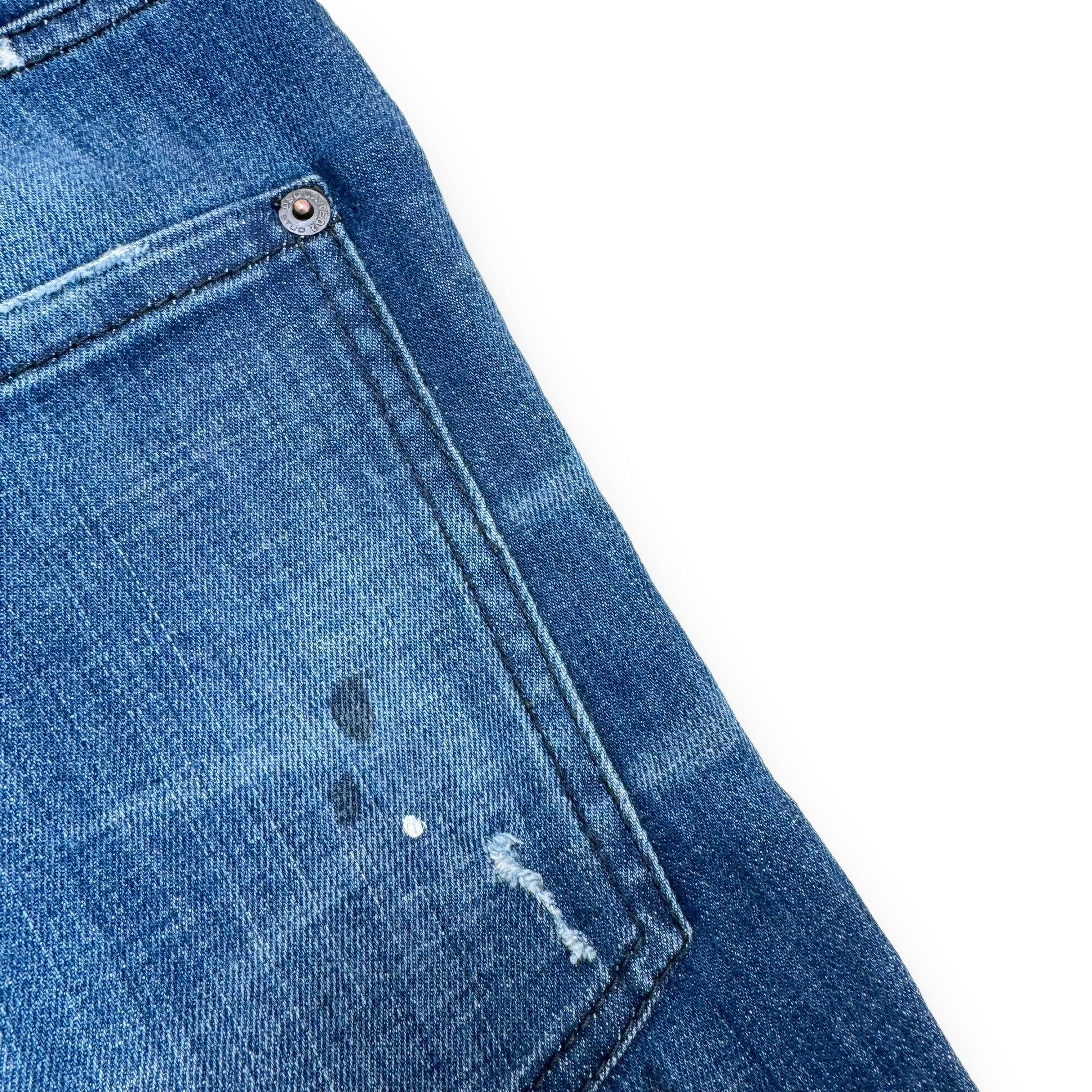 DSQUARED2 DISTRESSED DENIM JEANS BLUE XL