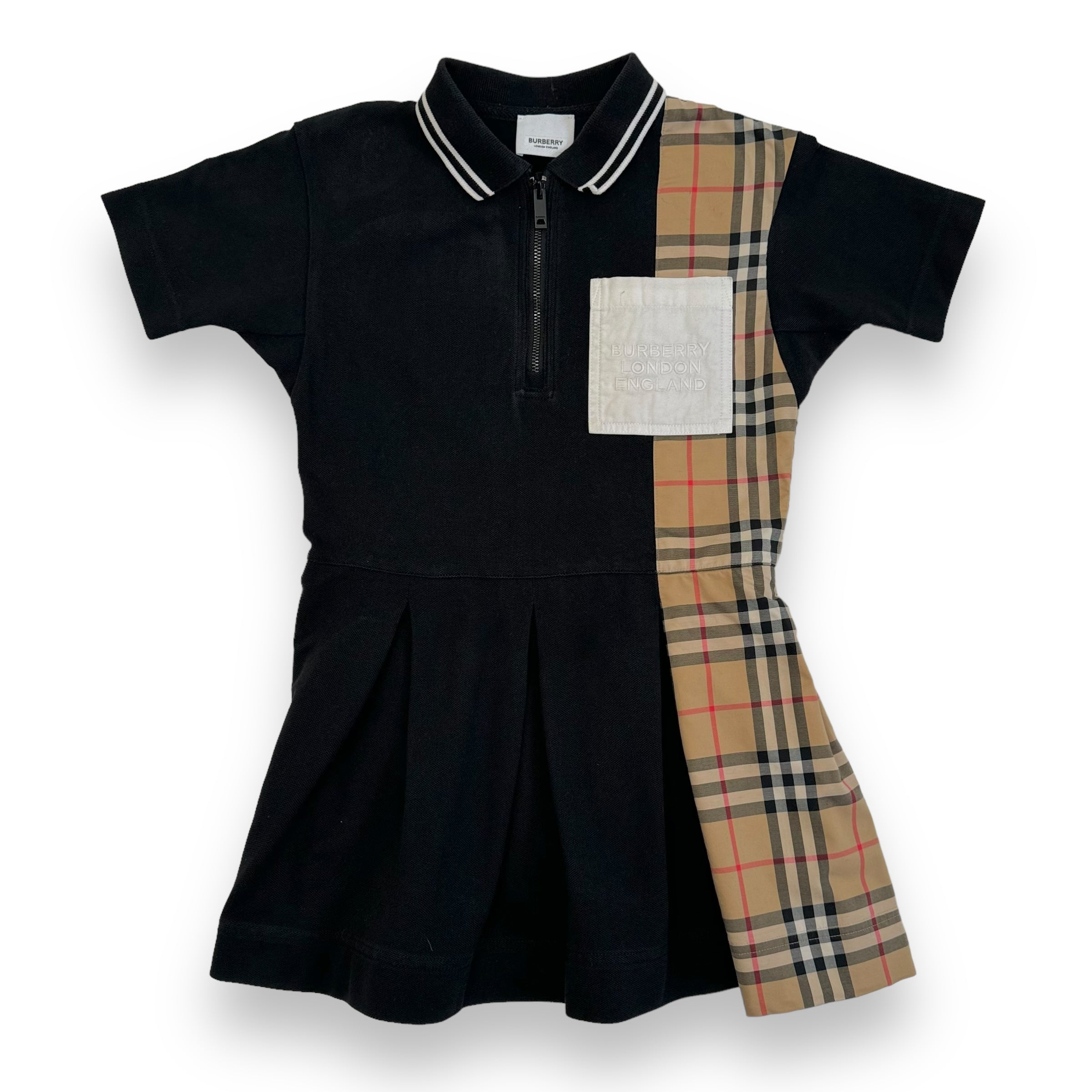 BURBERRY NOVA CHECK DRESS BLACK AGE6