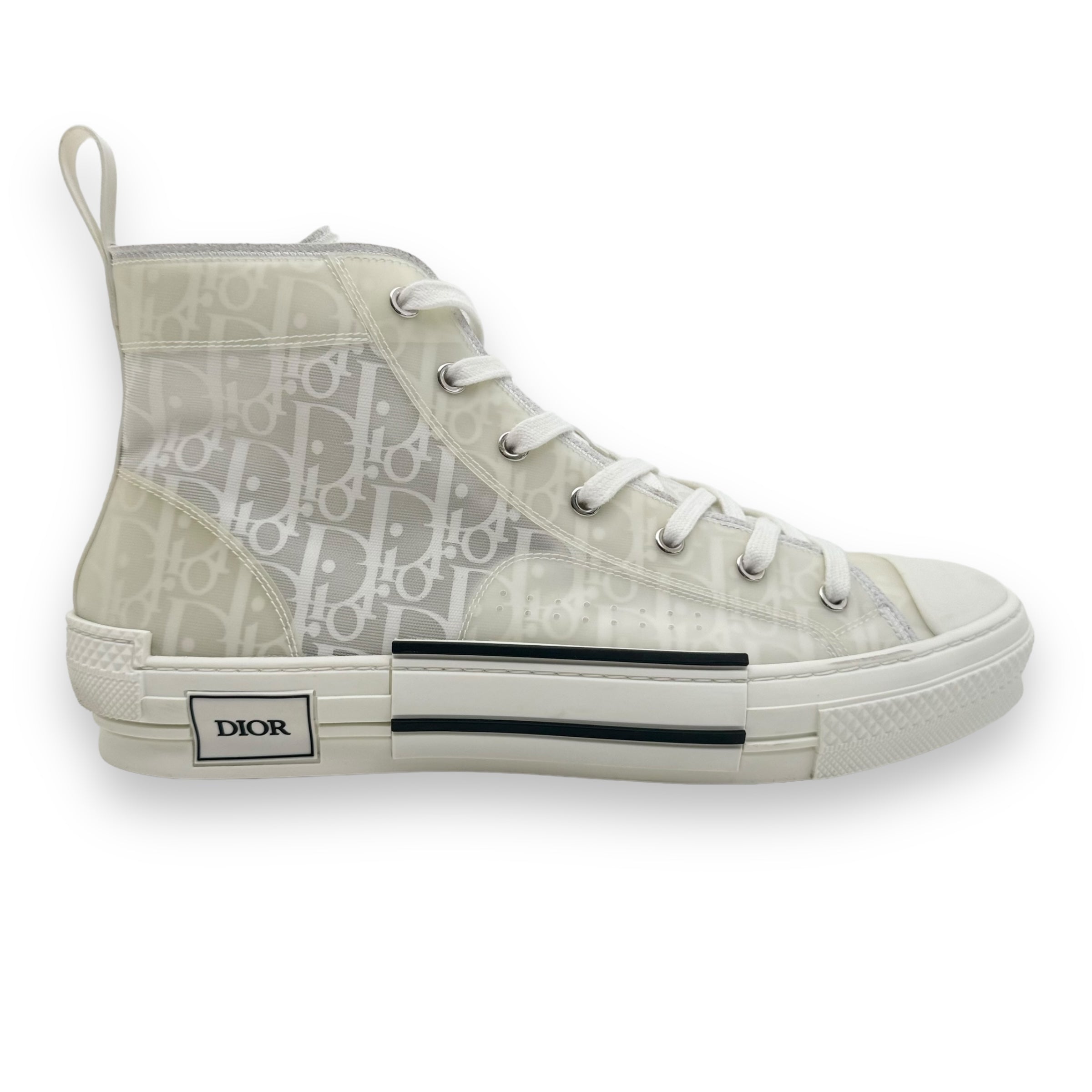 DIOR B23 OBLIQUE HIGH TOP SNEAKER WHITE UK11