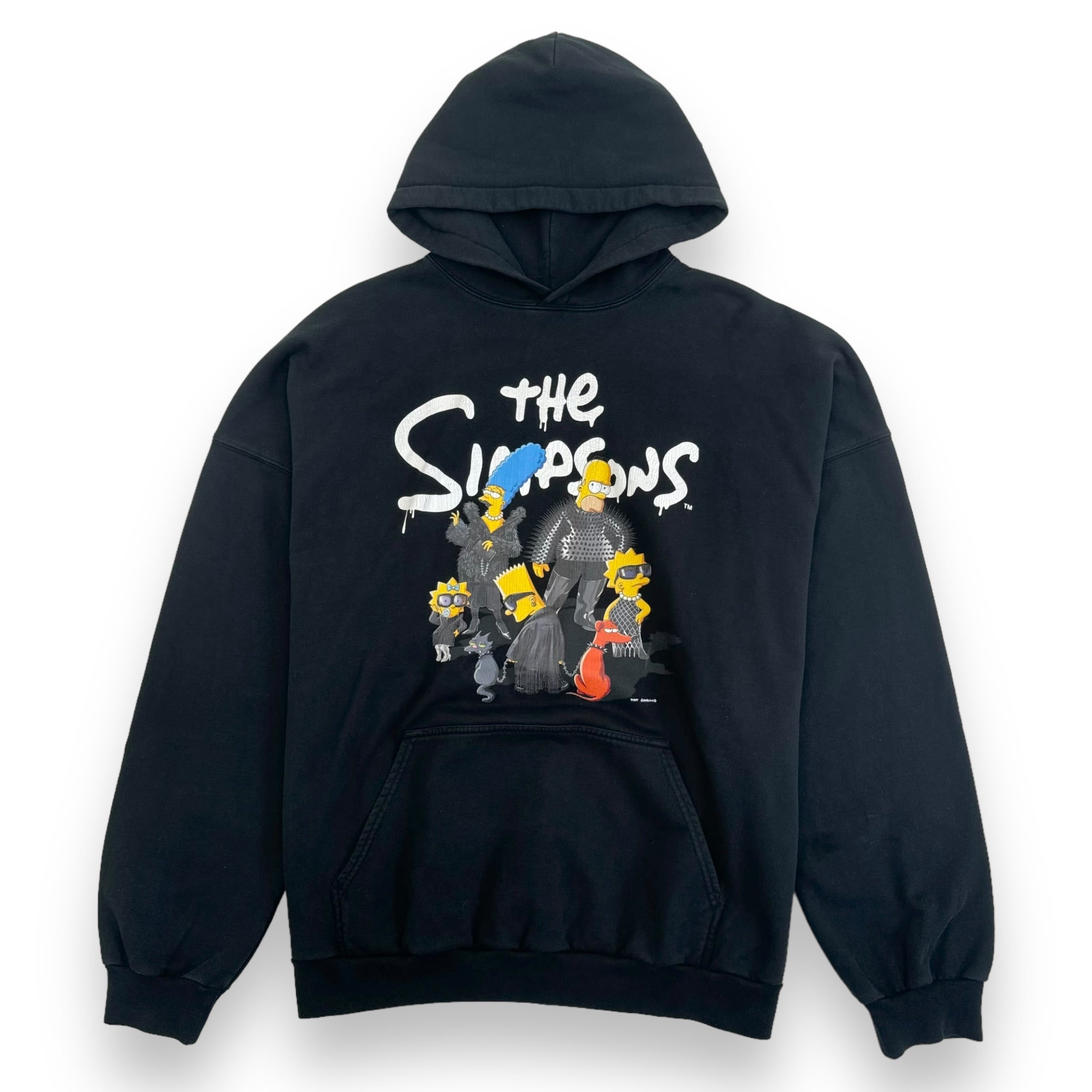 BALENCIAGA X THE SIMPSONS GRAPHIC PRINT HOODIE BLACK M