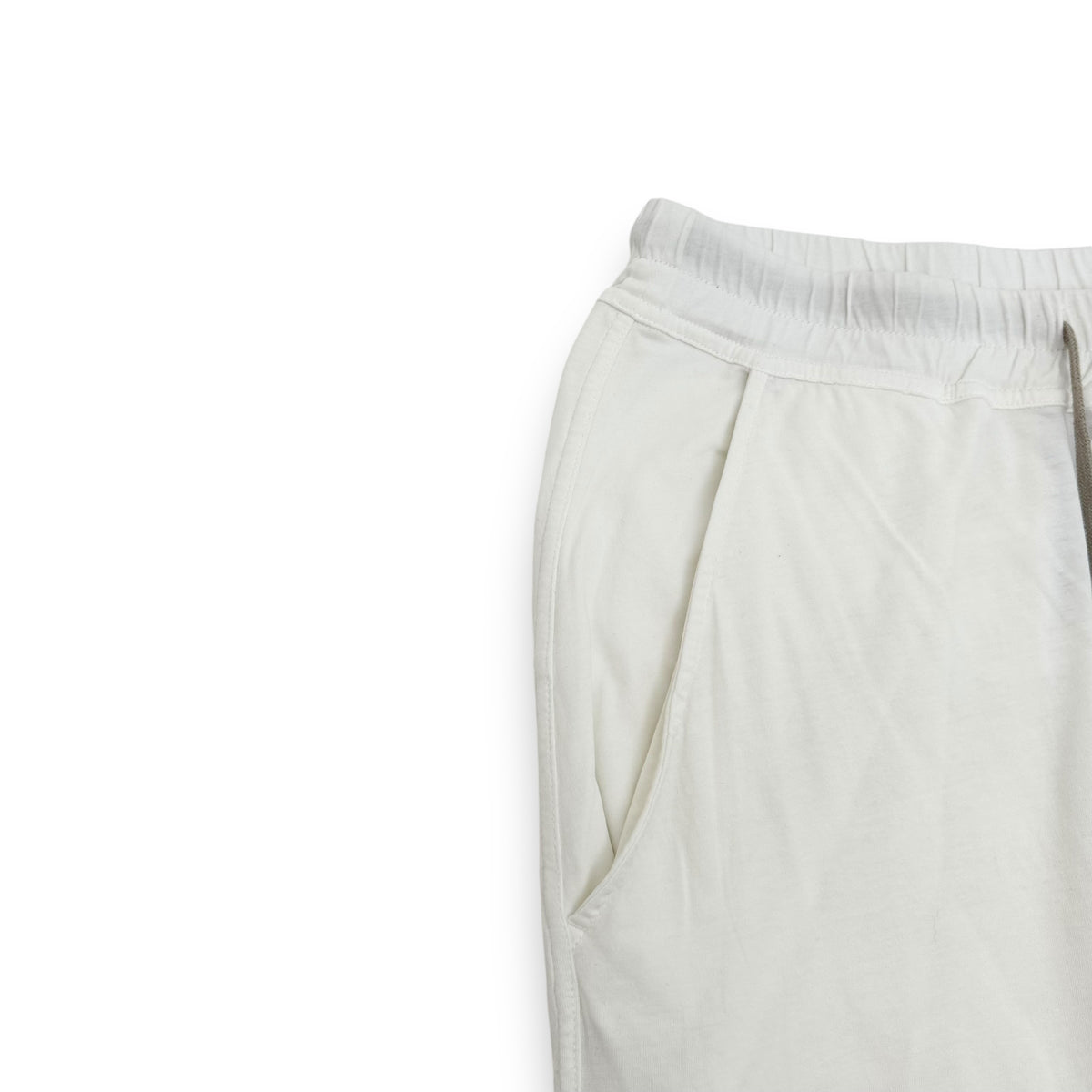 RICK OWENS DRKSHDW DROP-CROTCH COTTON CROPPED PANTS S