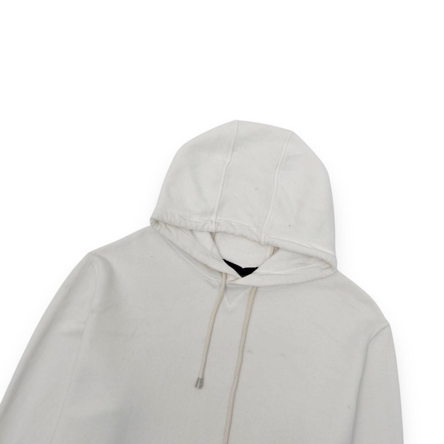 THOM SWEENEY COTTON HOODIE WHITE L