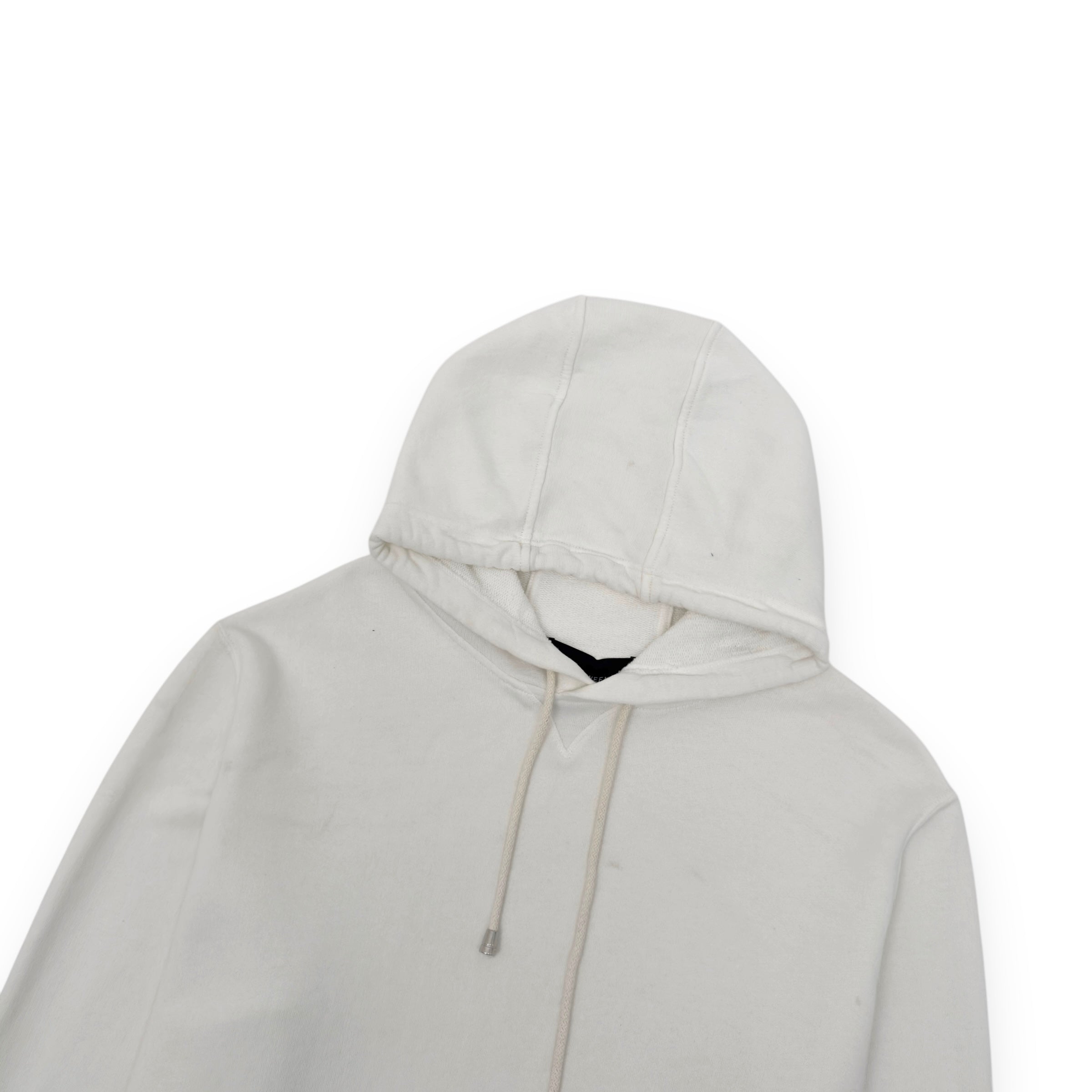 THOM SWEENEY COTTON HOODIE WHITE L