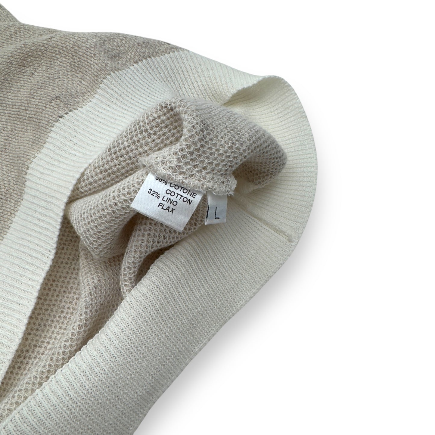 THOM SWEENEY LINEN SKIPPER POLO SHIRT SAND L