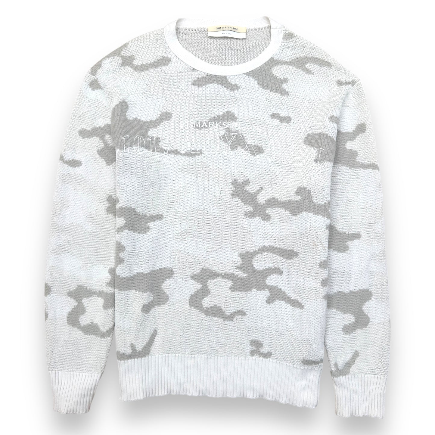 1017 ALYX 9SM CAMO SWEATER WHITE M