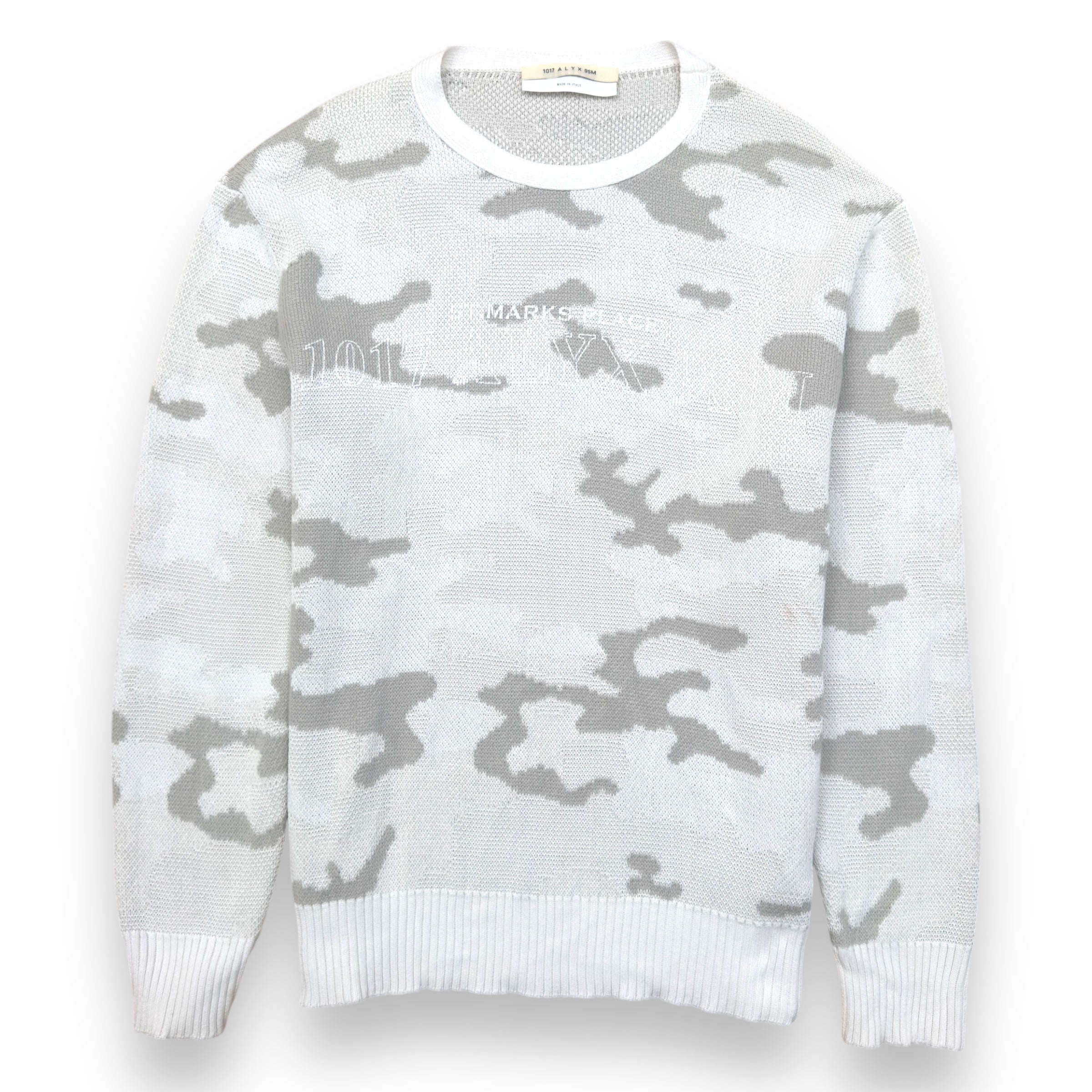 1017 ALYX 9SM CAMO SWEATER WHITE M