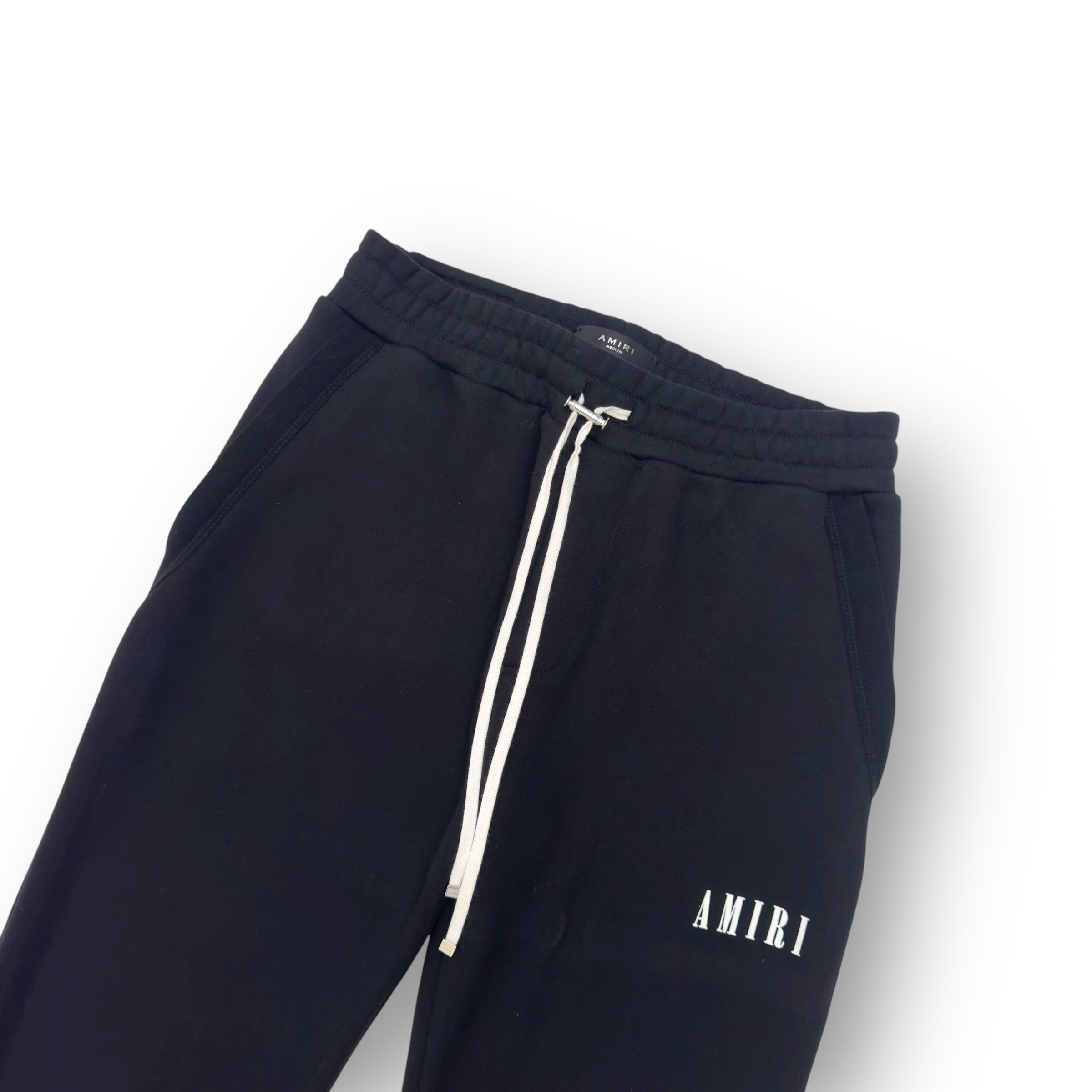 AMIRI CORE LOGO SLIM SWEATPANTS BLACK / WHITE M