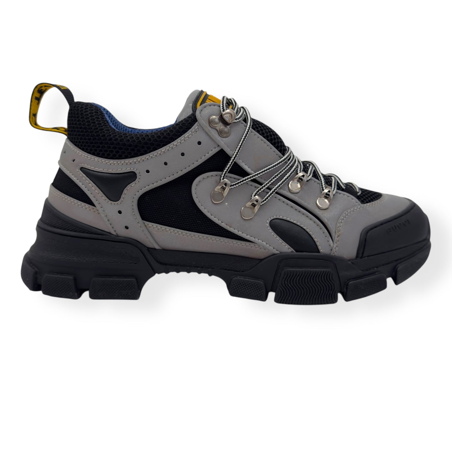 GUCCI FLASHTREK SEGA REFLECTIVE SNEAKER GREY / BLACK UK9.5