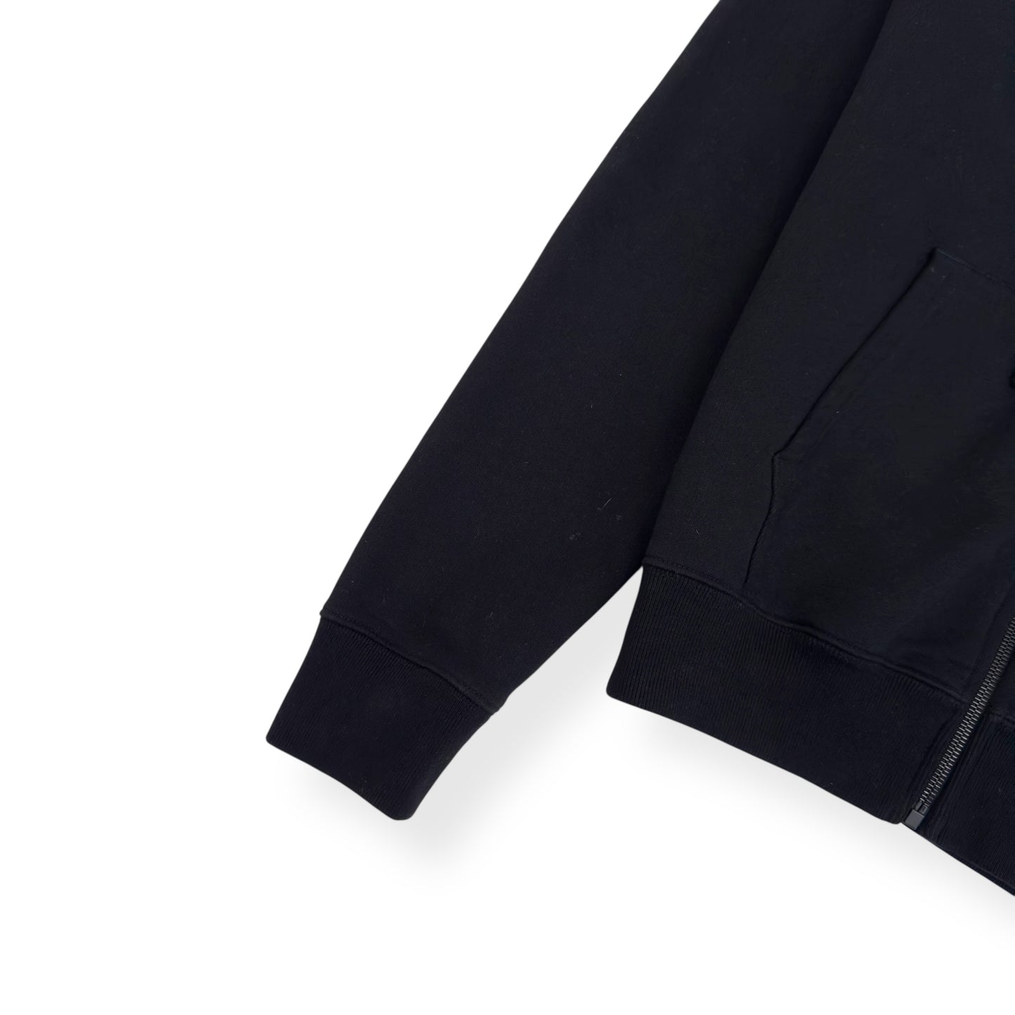 OFF-WHITE ZIP UP CUT HERE HOODIE BLACK / WHITE M