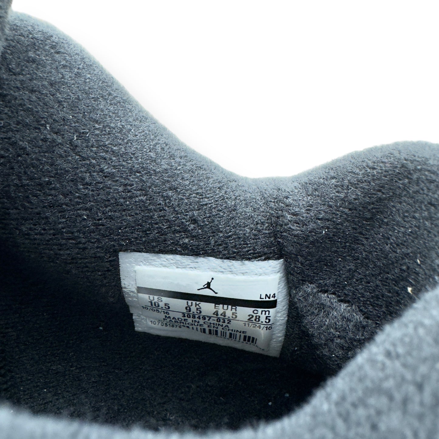 AIR JORDAN 4 RETRO GS SNEAKER ROYALTY BLACK / GOLD UK9.5