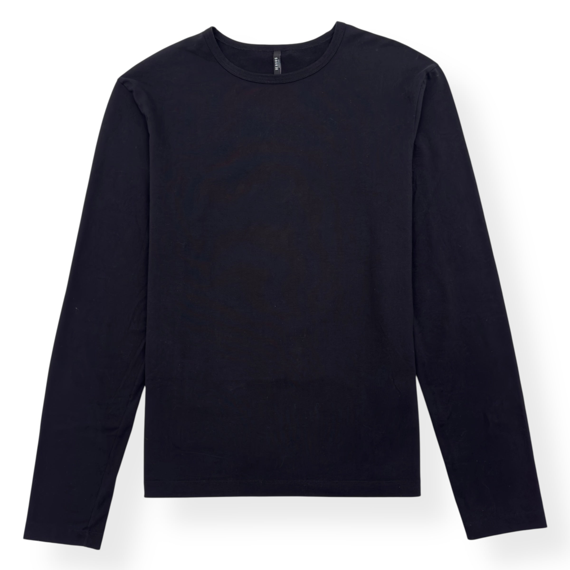 VERSUS VERSACE LION PRINT LONG SLEEVE T-SHIRT BLACK / GOLD L