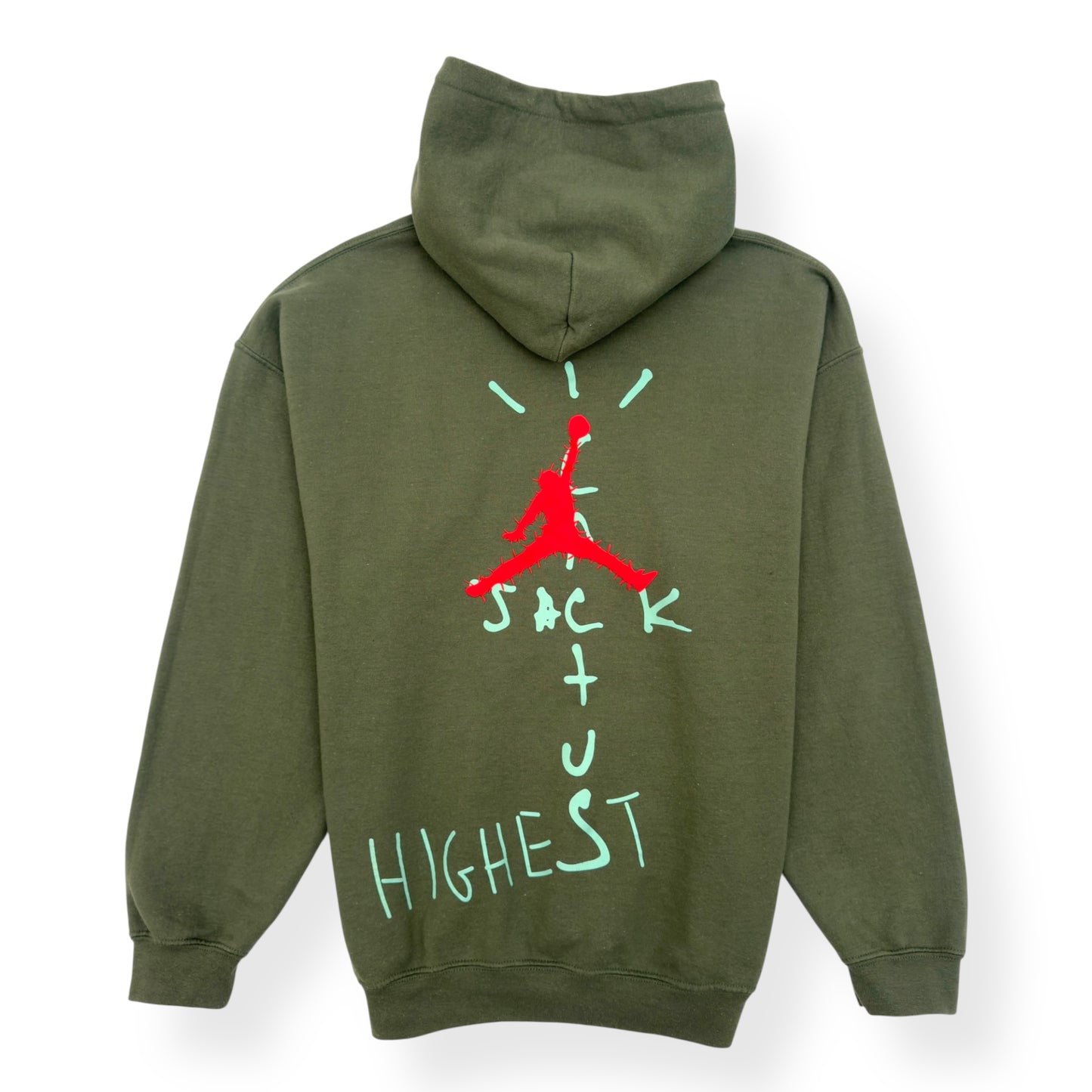 TRAVIS SCOTT X JORDAN CACTUS JACK HIGHEST HOODIE OLIVE L