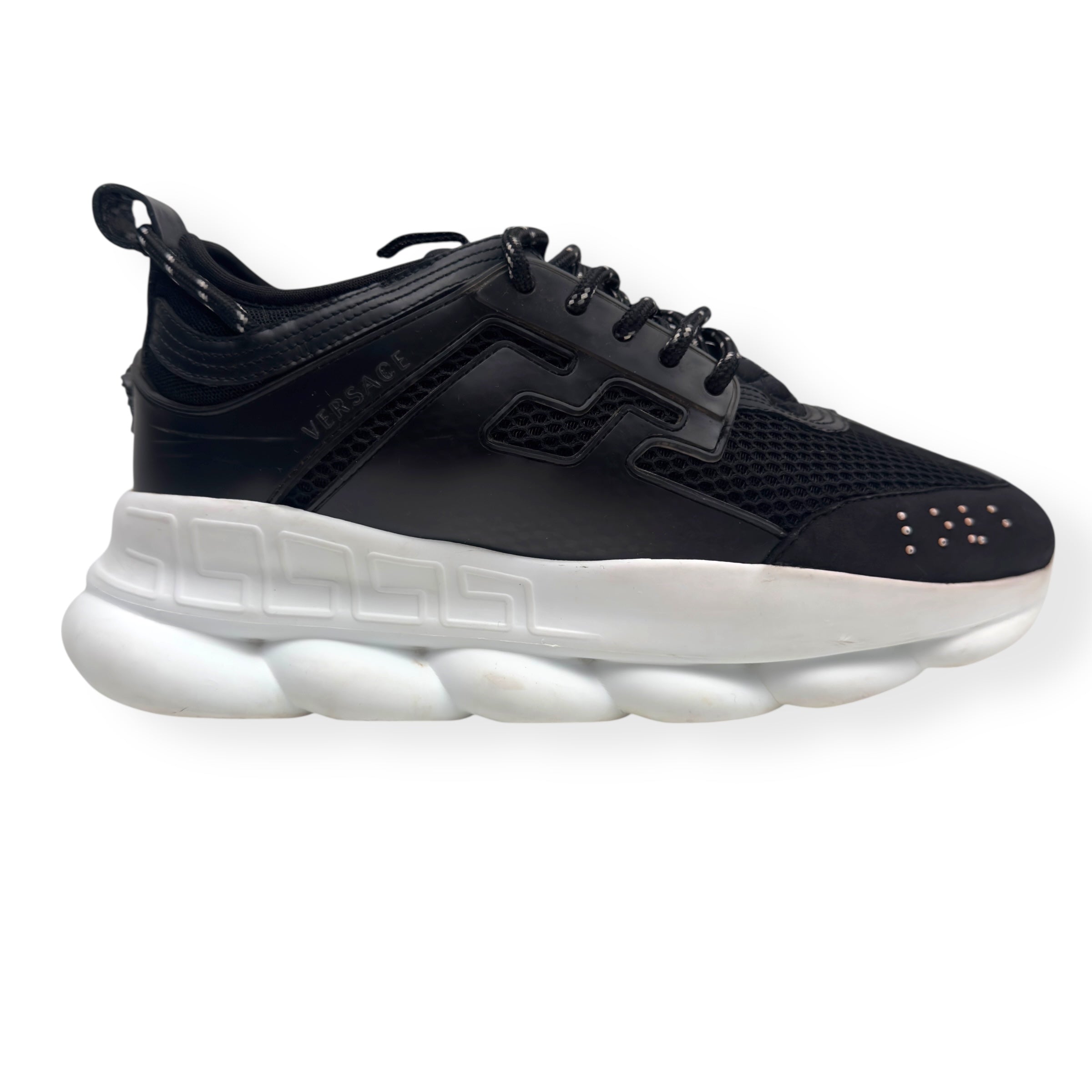 VERSACE CHAIN REACTION SNEAKER BLACK / WHITE 42 / UK8