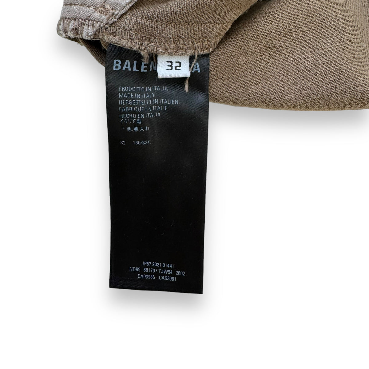 BALENCIAGA STRAIGHT LEG DENIM JEANS OLIVE / KHAKI 32”
