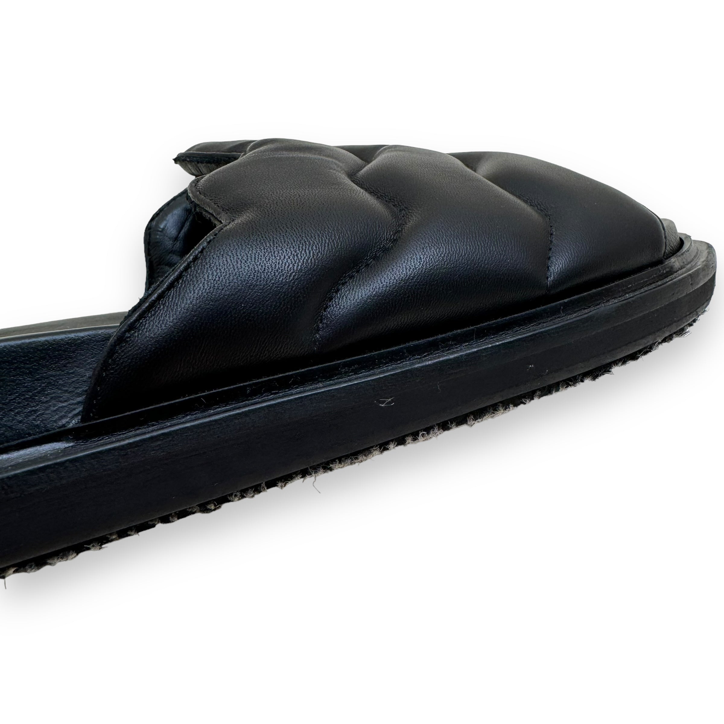 MARNI NAPPA PADDED LEATHER MULES BLACK UK11