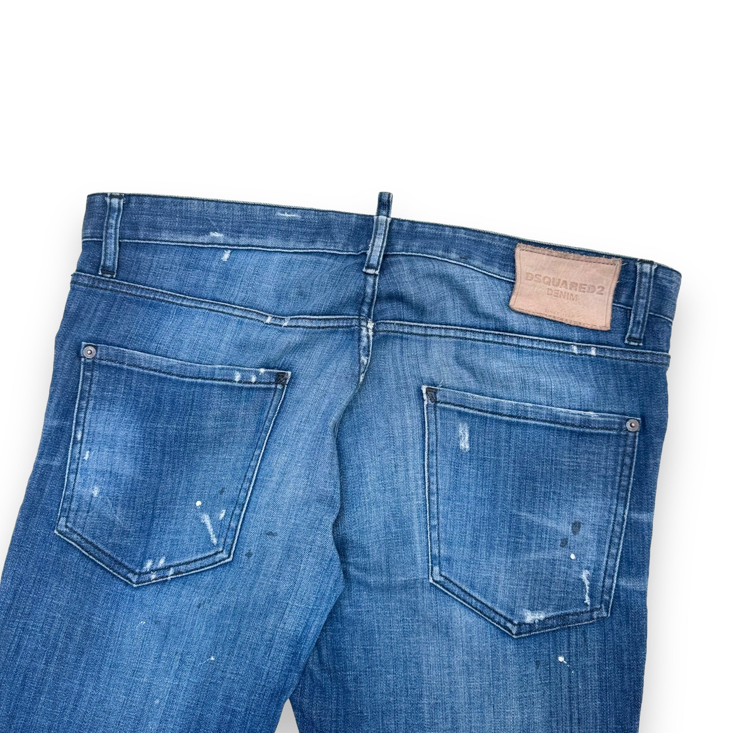 DSQUARED2 DISTRESSED DENIM JEANS BLUE XL