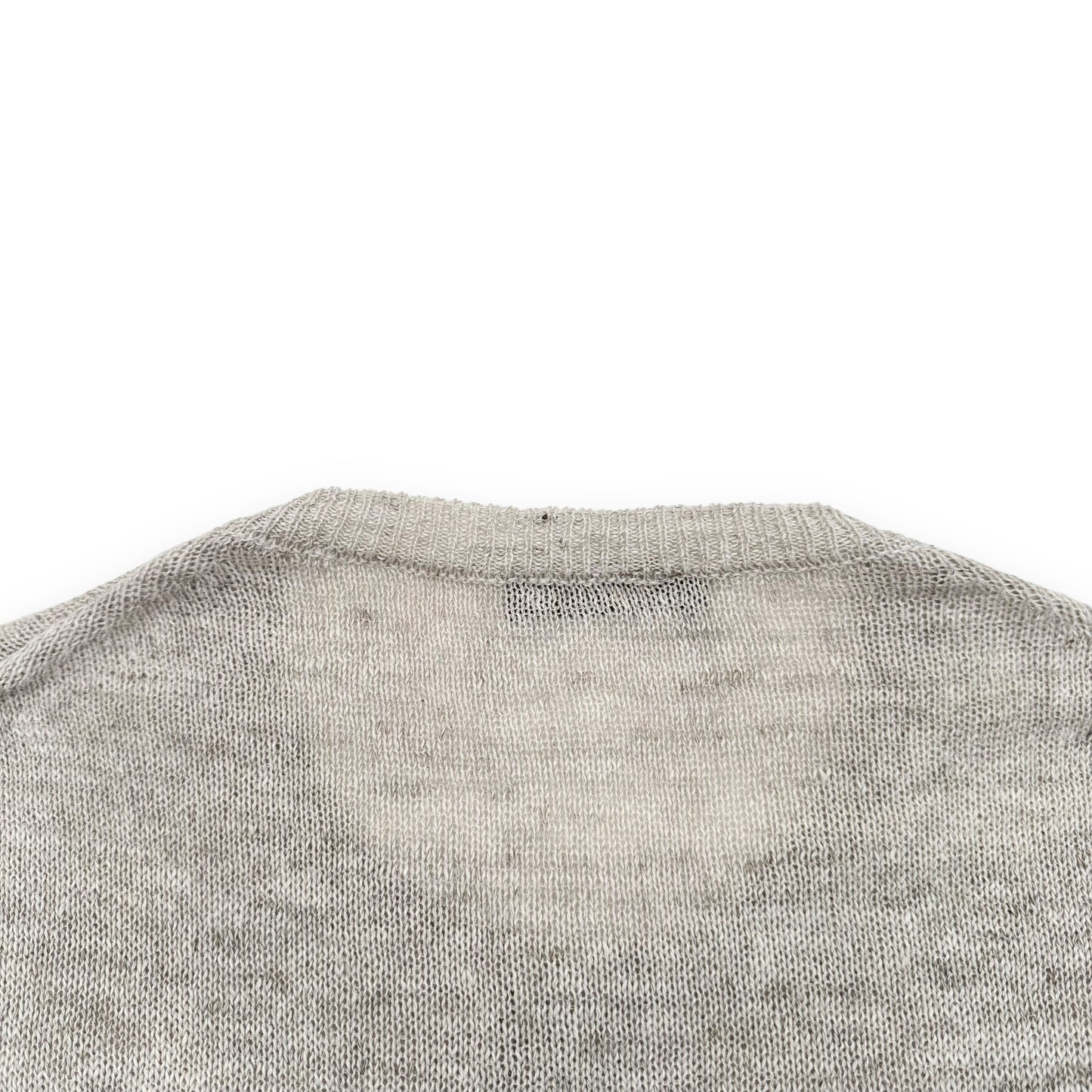 THOM SWEENEY LINEN / SILK HENLEY SWEATER BEIGE L