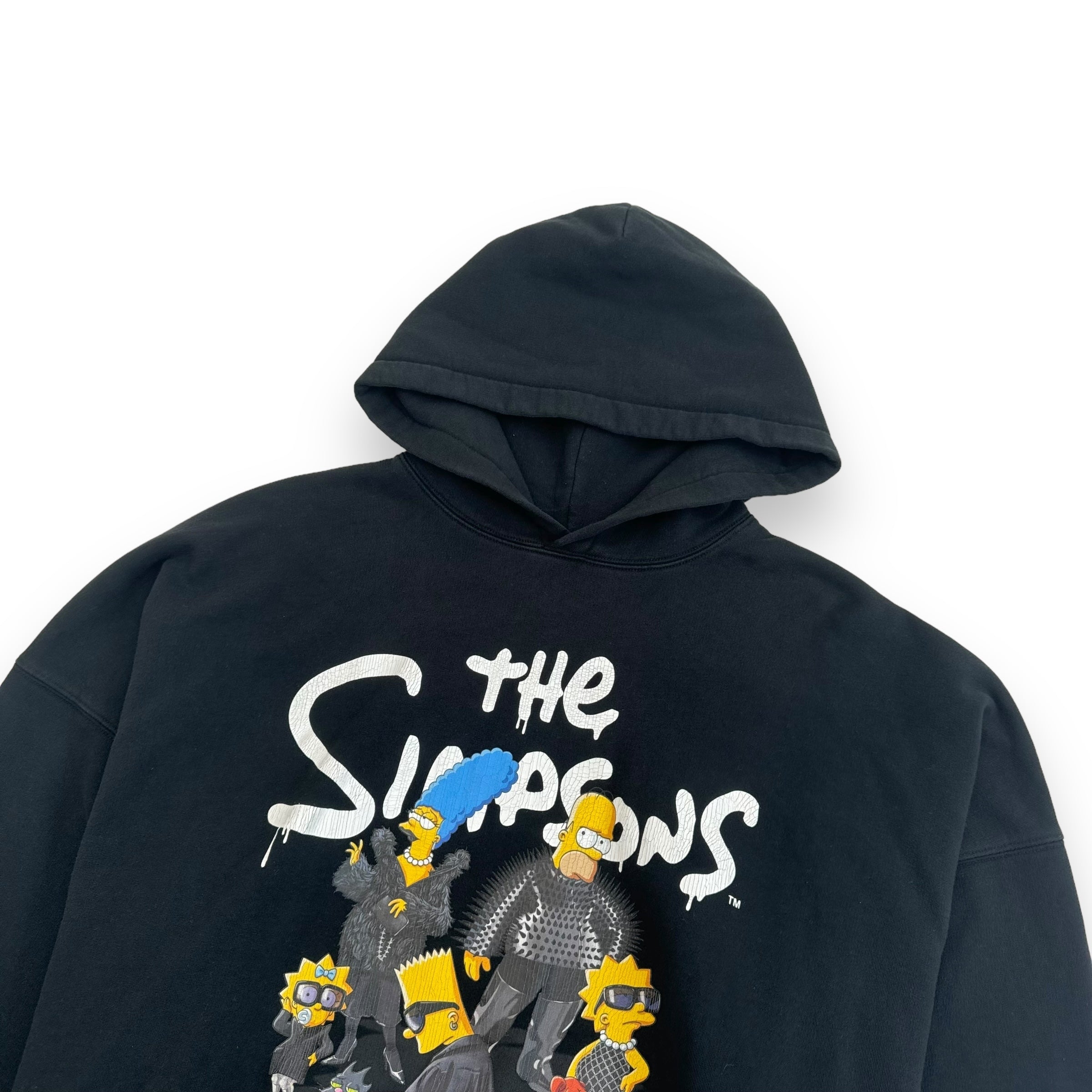 BALENCIAGA X THE SIMPSONS GRAPHIC PRINT HOODIE BLACK M