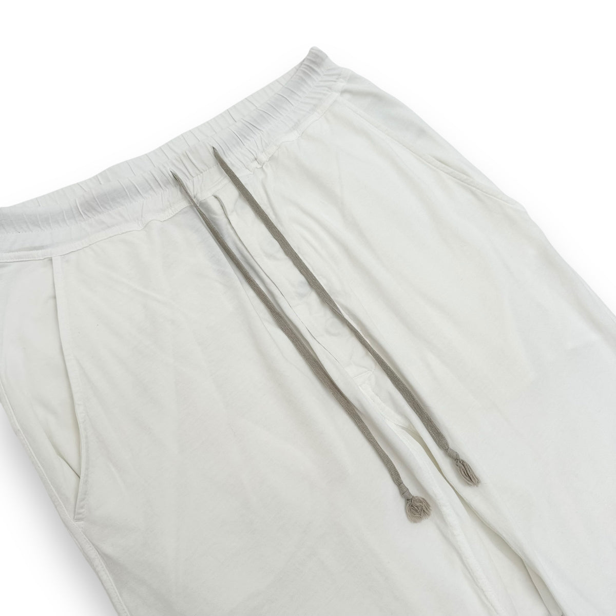 RICK OWENS DRKSHDW DROP-CROTCH COTTON CROPPED PANTS S