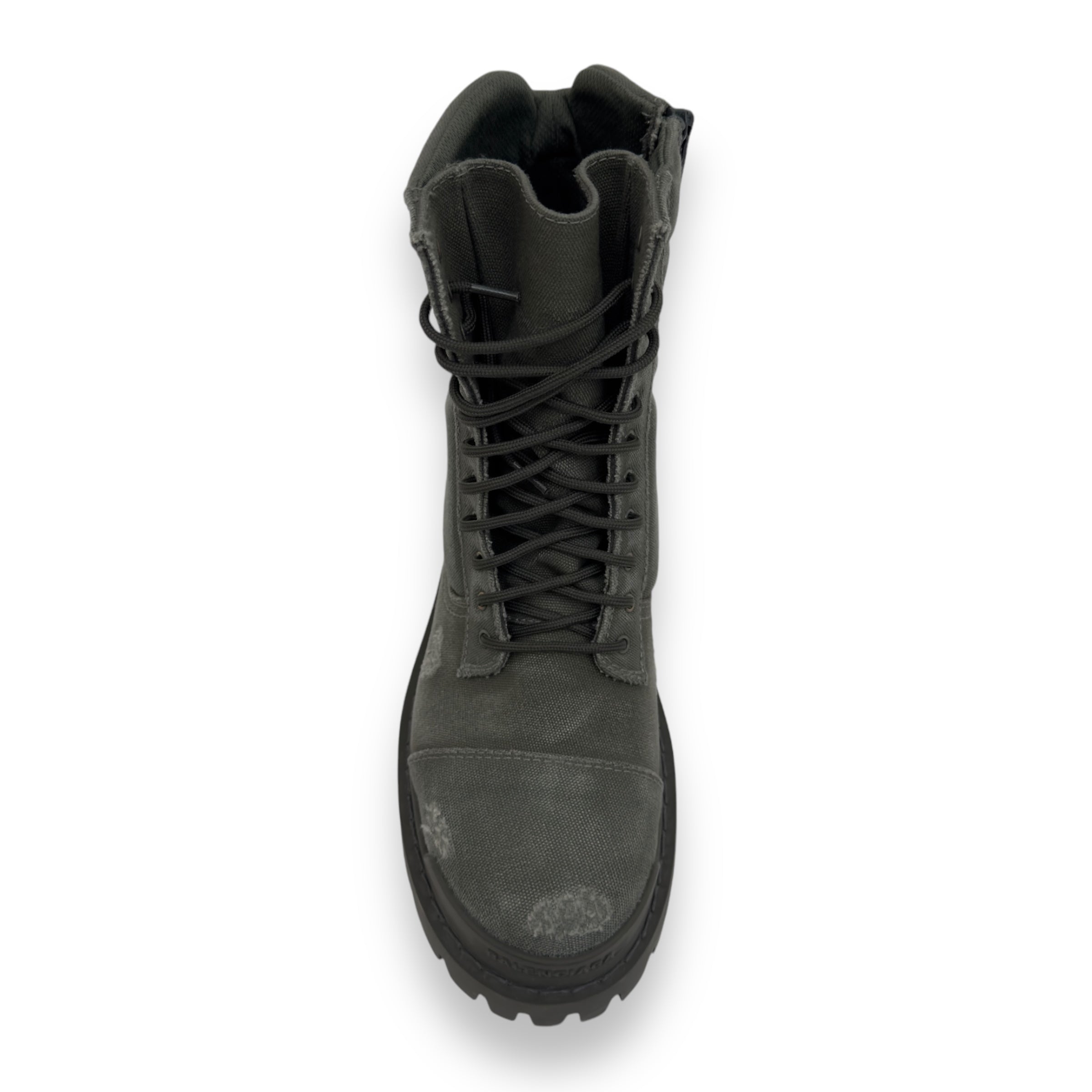 BALENCIAGA COMBAT STRIKE 20MM BOOTS KHAKI UK6