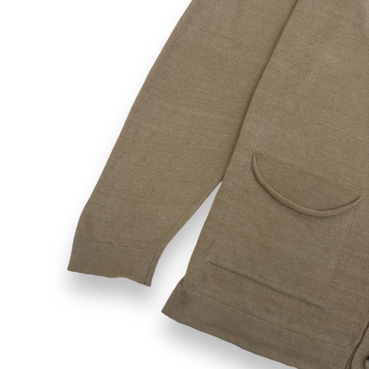 THOM SWEENEY LINEN CARDIGAN CARAMEL M