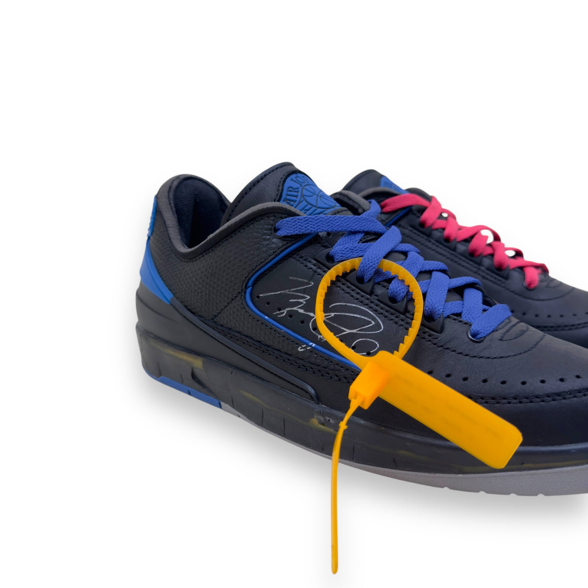 OFF-WHITE X AIR JORDAN 2 RETRO LOW SP SNEAKER BLACK / BLUE UK8