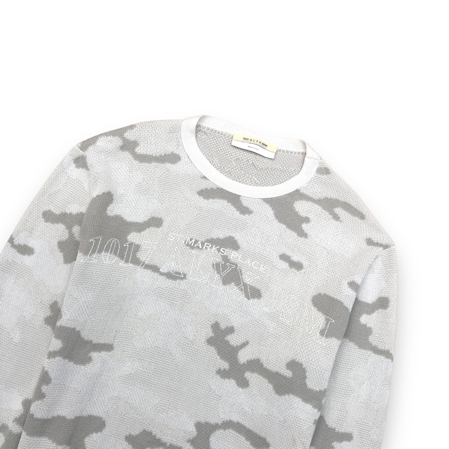 1017 ALYX 9SM CAMO SWEATER WHITE M