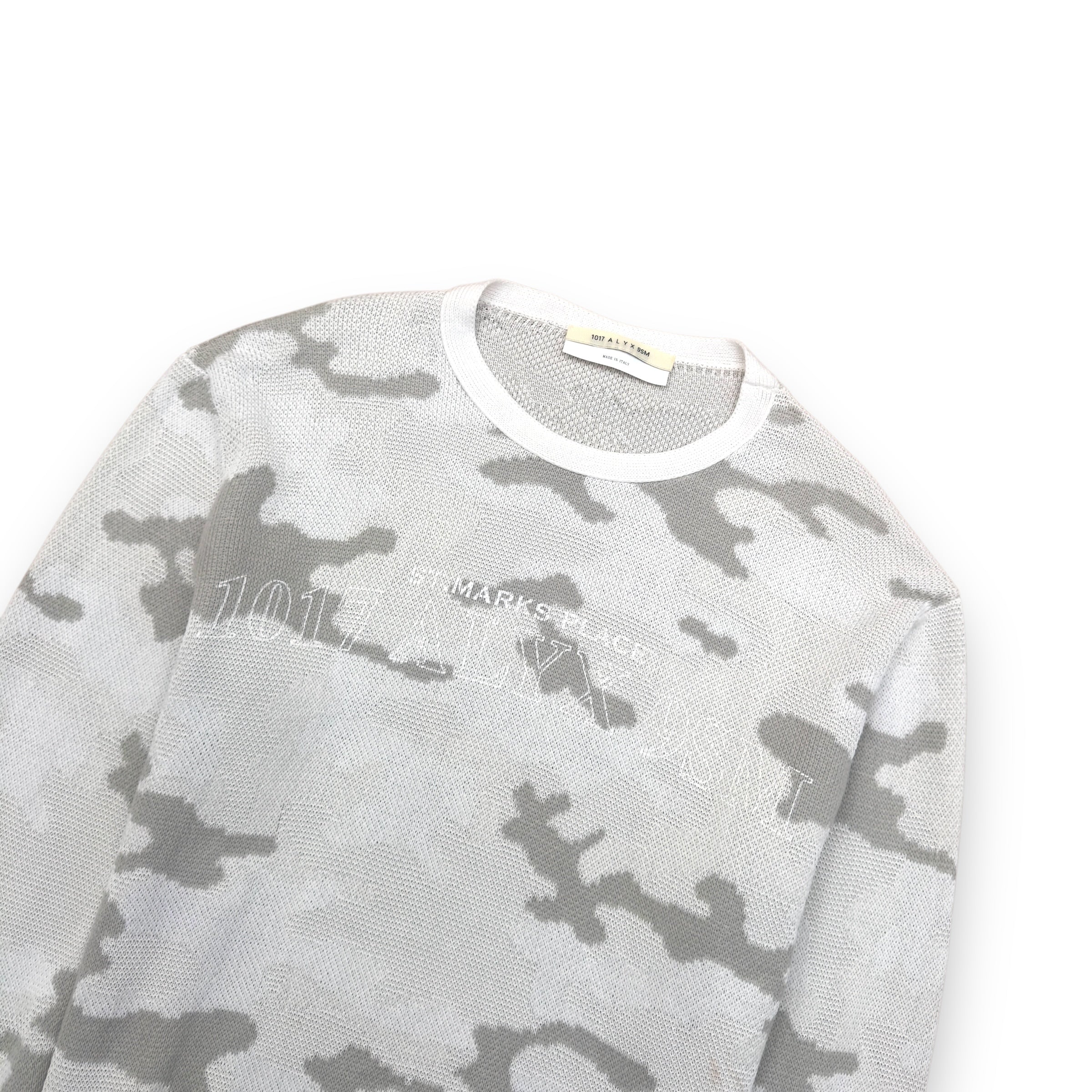 1017 ALYX 9SM CAMO SWEATER WHITE M