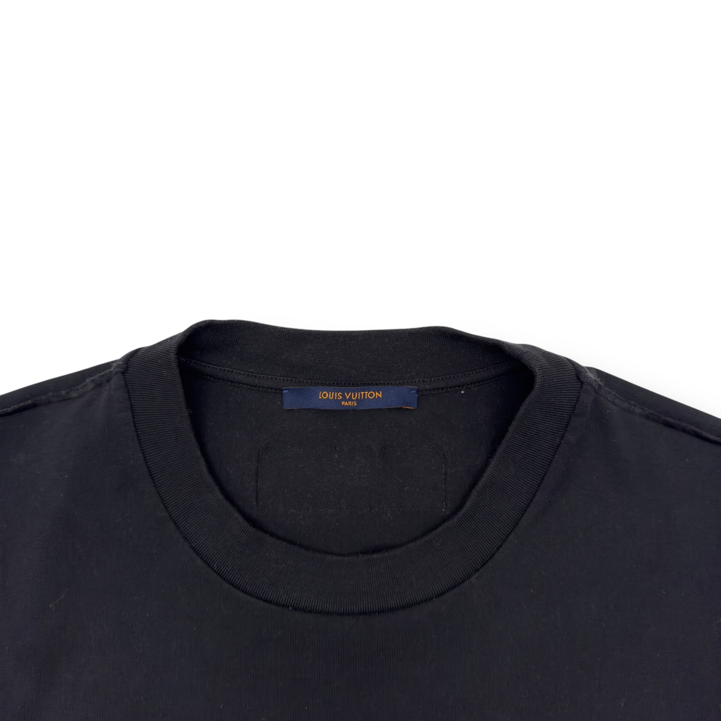 LOUIS VUITTON LOGO PRINT T-SHIRT BLACK / GREEN L