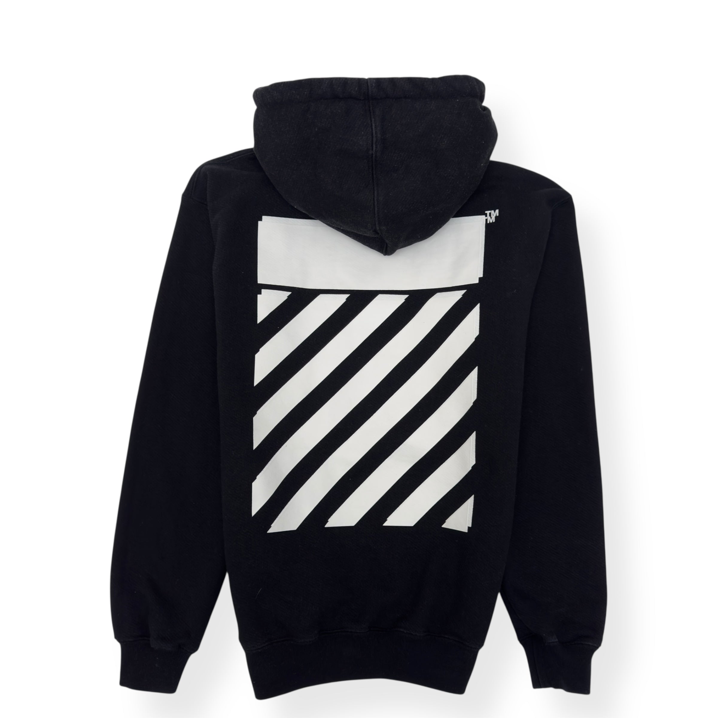 OFF-WHITE DIAG REGULAR HOODIE BLACK / WHITE S