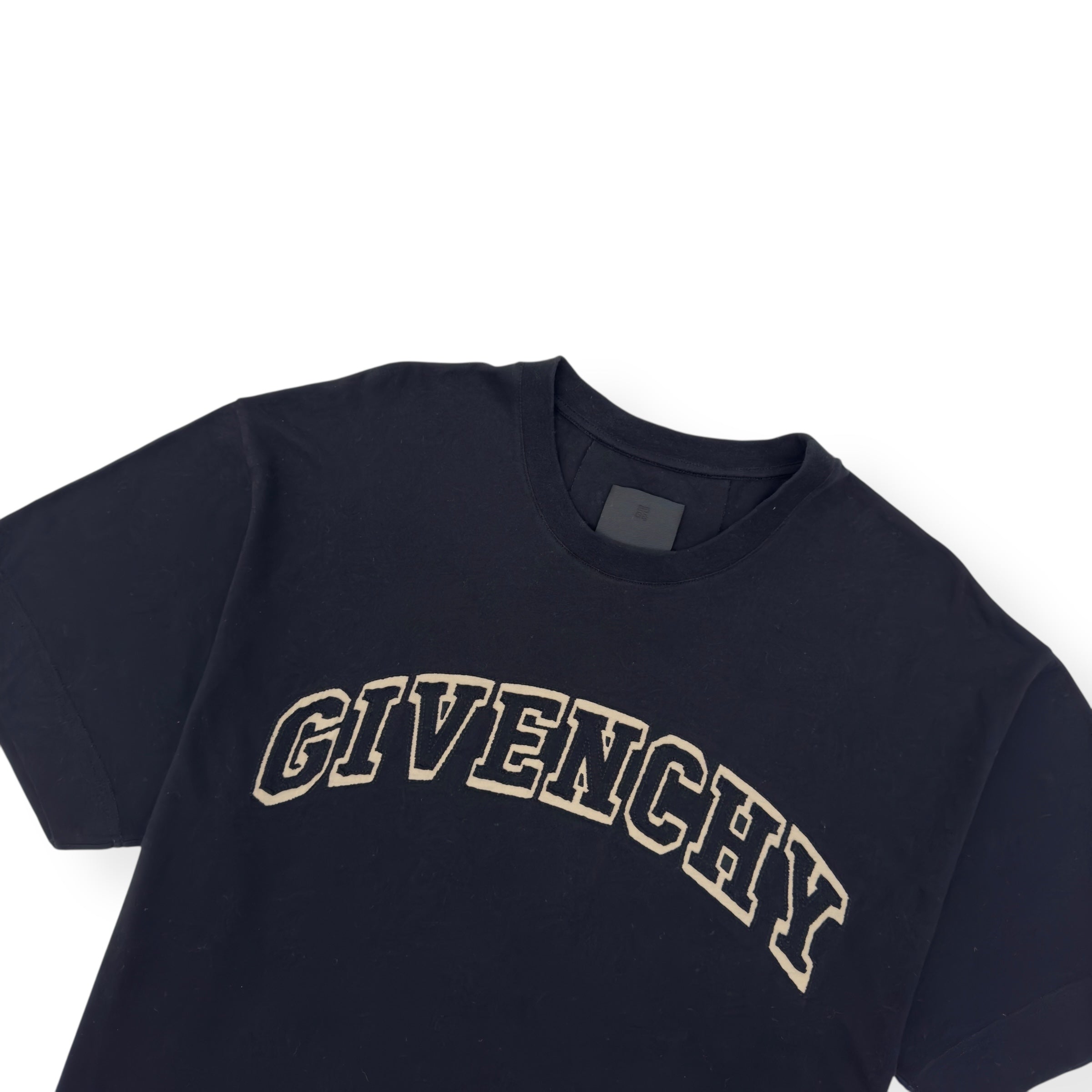 GIVENCHY LOGO EMBROIDERED T-SHIRT BLACK XL