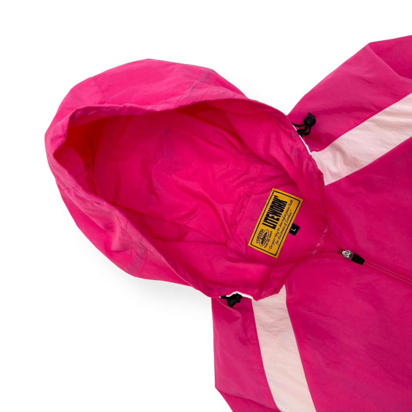 CORTEIZ ZIP-UP WINDBREAKER JACKET PINK L