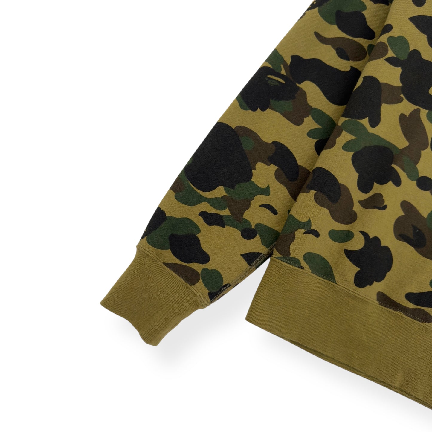 A BATHING APE 1ST CAMO APE HEAD CREWNECK SWEATSHIRT GREEN L