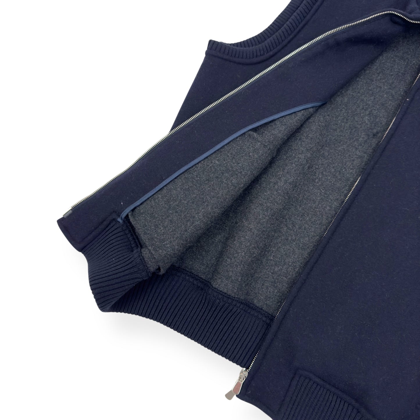 THOM SWEENEY BESPOKE WOOL GILET NAVY 50 / M