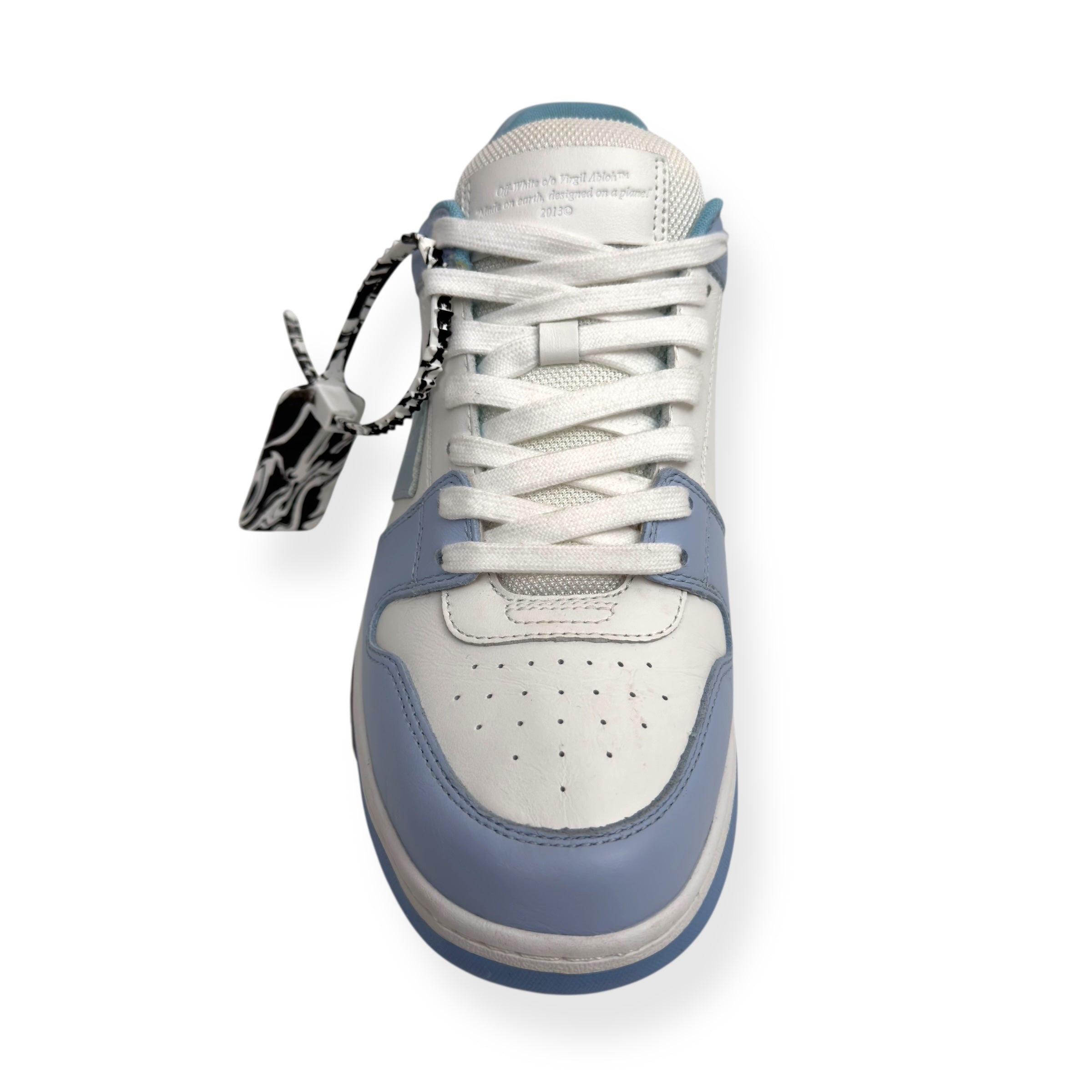OFF-WHITE OUT OF OFFICE LOW TOP SNEAKER LIGHT BLUE UK8