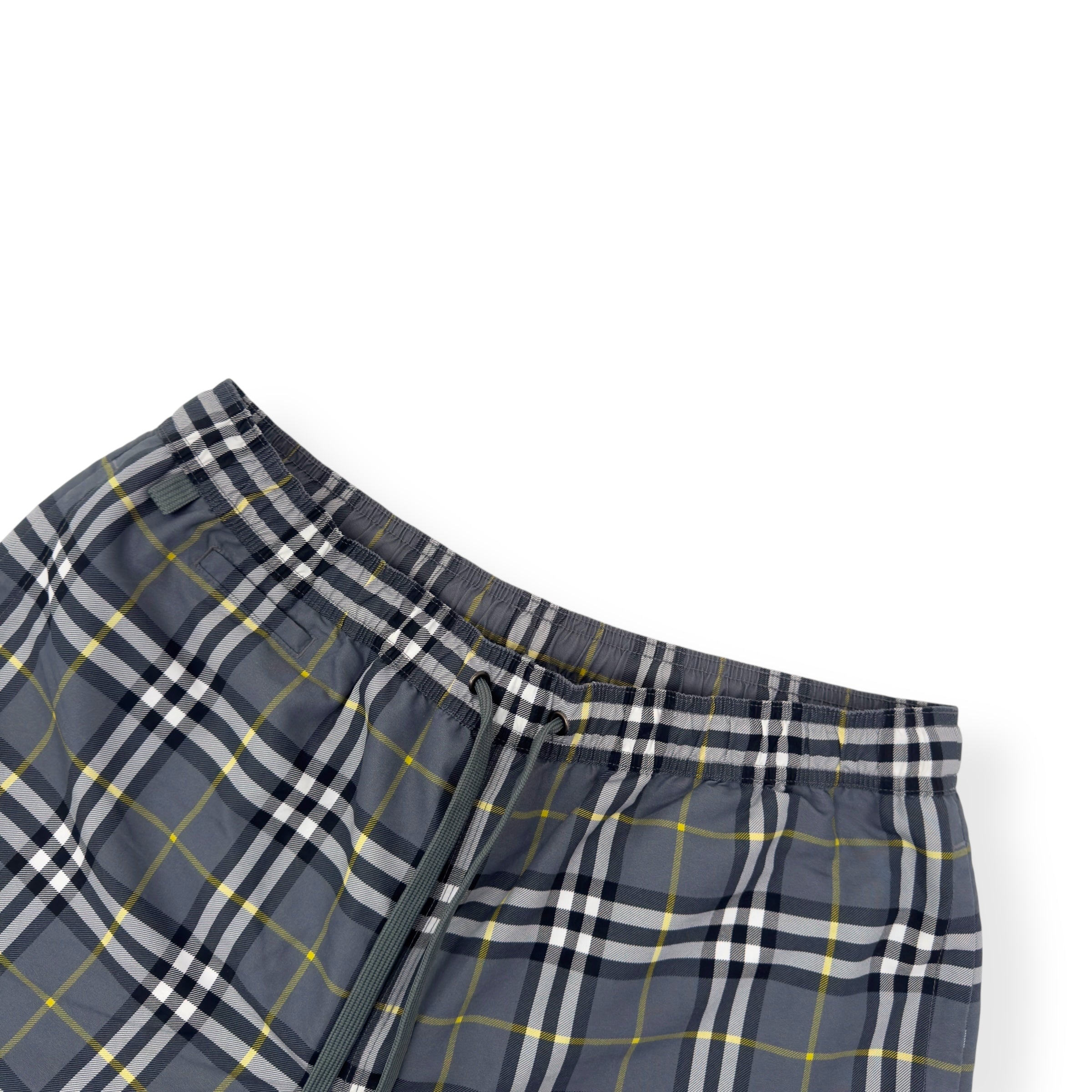 BURBERRY CHECK SWIM SHORTS BLACK M