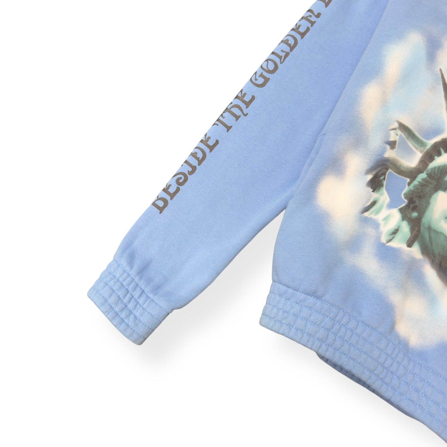 OFF-WHITE STATUE OF LIBERTY HOODIE BABY BLUE S
