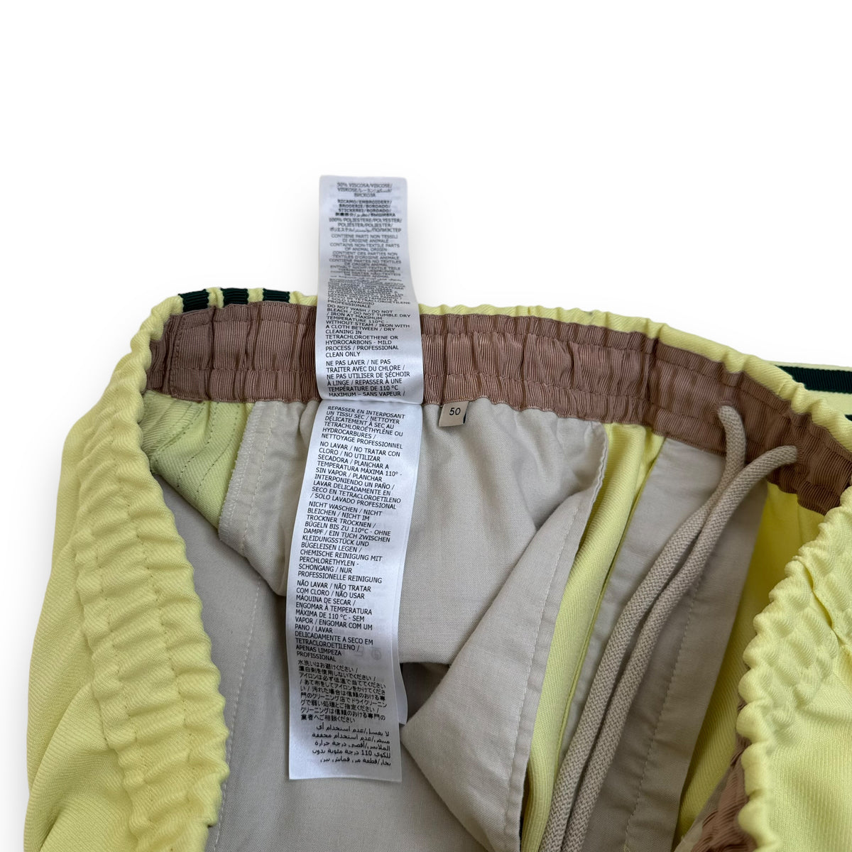 GUCCI X ADIDAS 2023 TRACK PANTS YELLOW / GREEN L