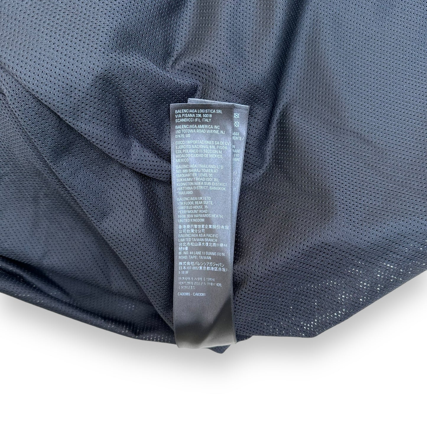 BALENCIAGA LOGO SPORT FLEECE ZIP-UP SWEATER BLACK / GREY XL