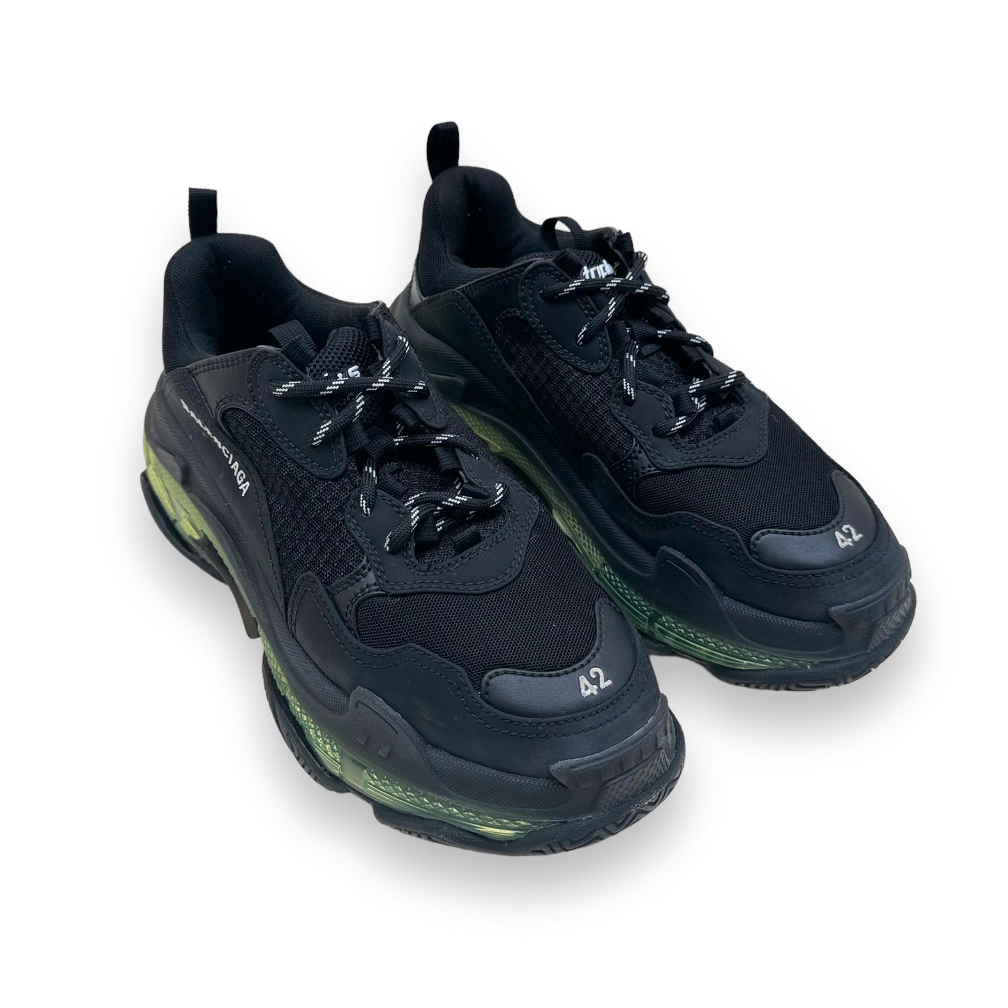 BALENCIAGA TRIPLE S SNEAKER BLACK / GREEN UK8