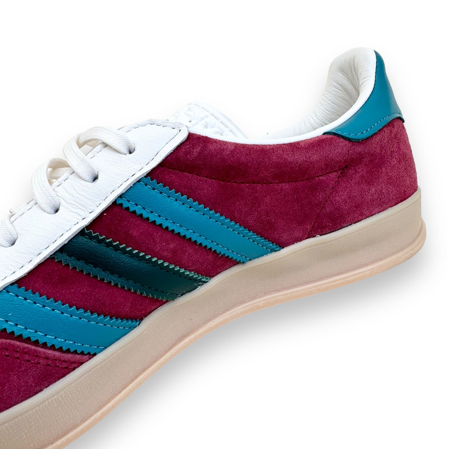 ADIDAS ORIGINAL GAZELLE INDOOR SUEDE SNEAKER BURGUNDY UK10