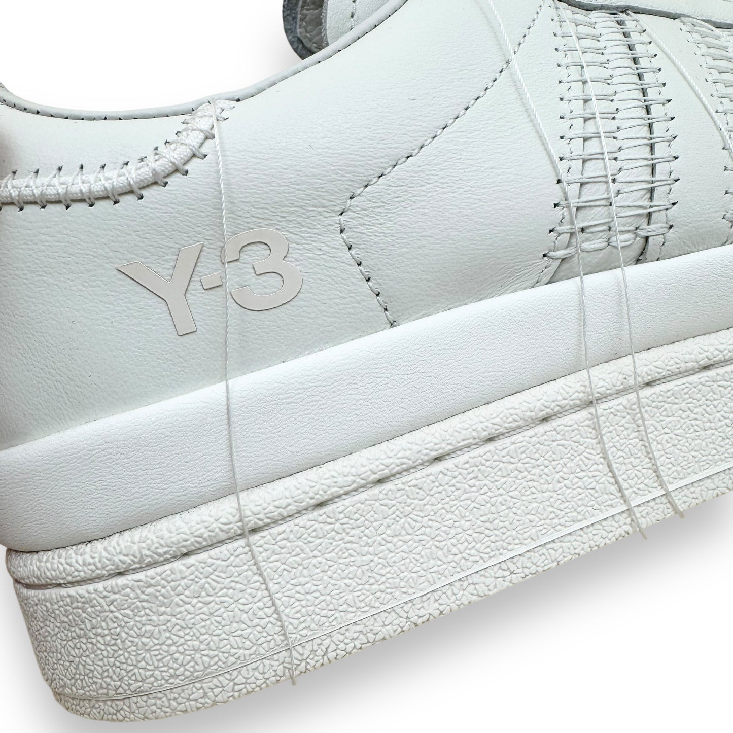 ADIDAS Y-3 HICHO LEATHER SNEAKER WHITE / GREY UK10